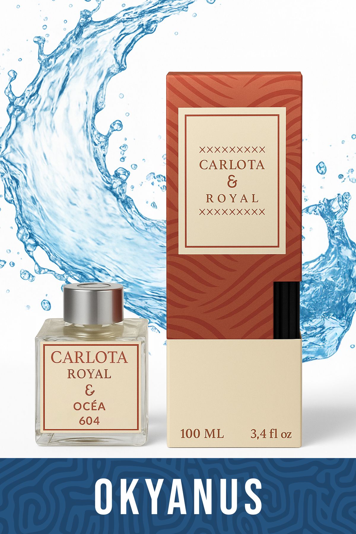 MATEO CARLOTA Royal Bambu Çubuklu Oda Kokusu | OCÉA | Okyanus Ferahlığı 100 ml | 604 |