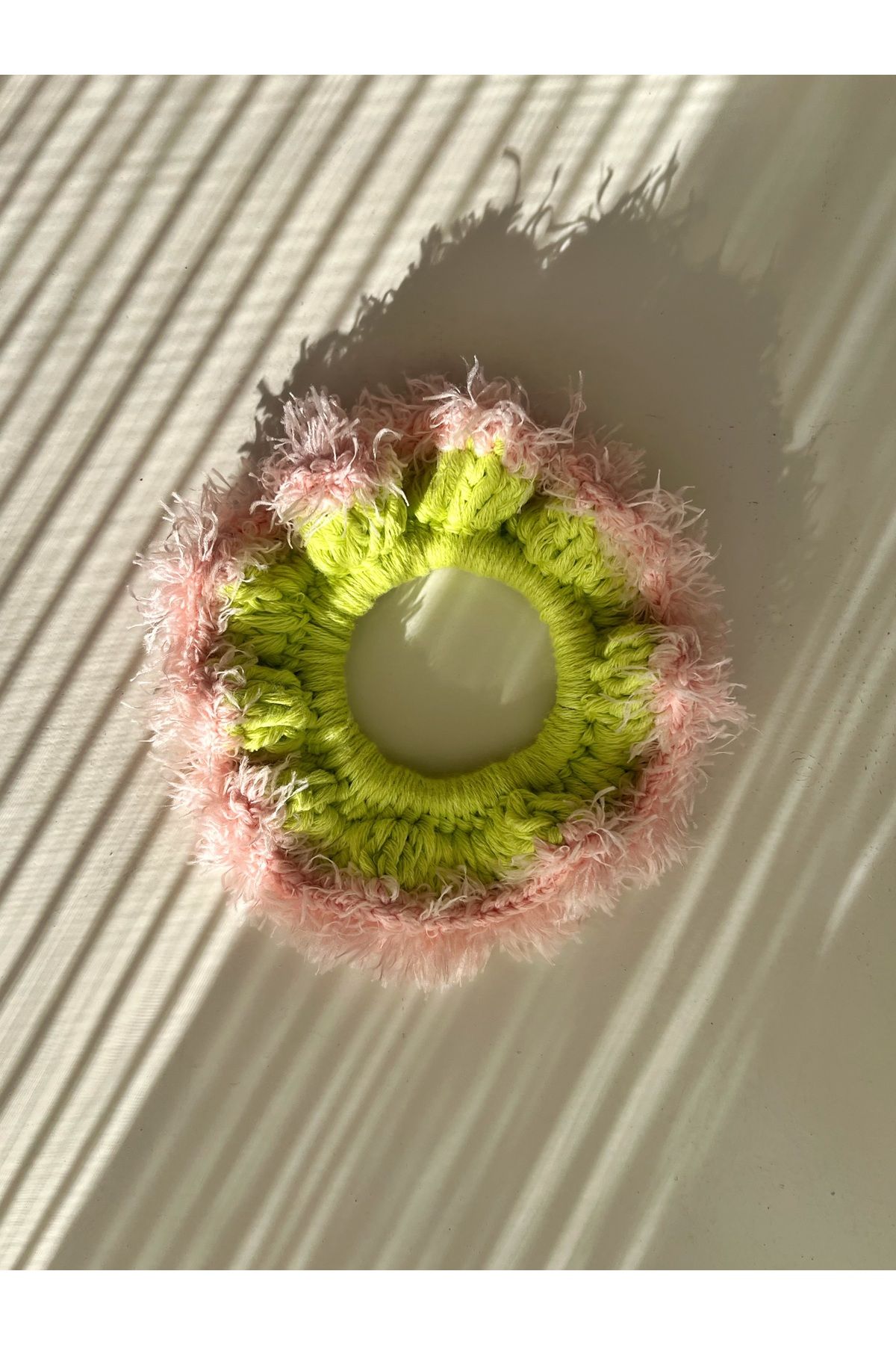 Poshy Atelier El Yapımı Örgü Scrunchie Yazlık Saç Tokası Aksesuarı Süsü