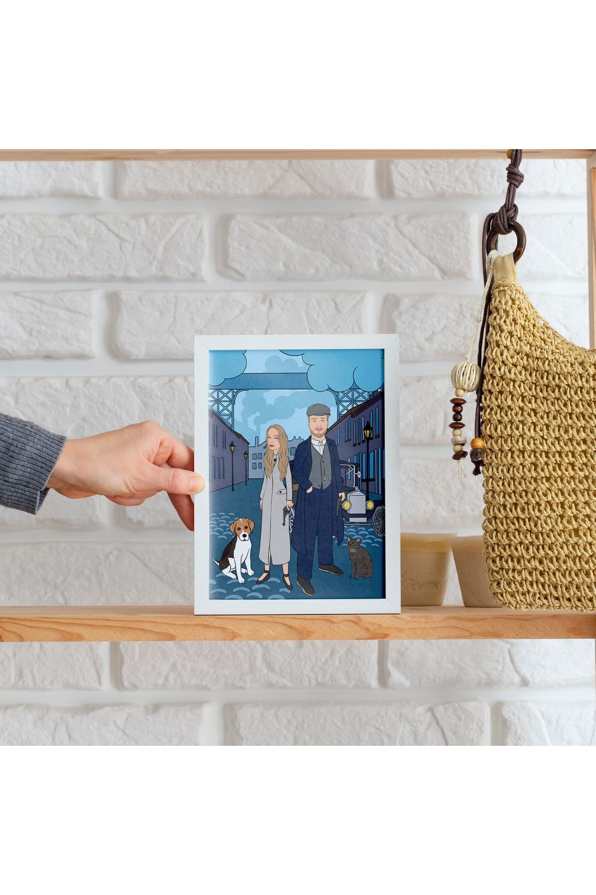 ÇELİKLER HEDİYE Kişiye Özel Karikatür Çerçeve – Fotoğraftan Hazırlanan Hediye Tablo
