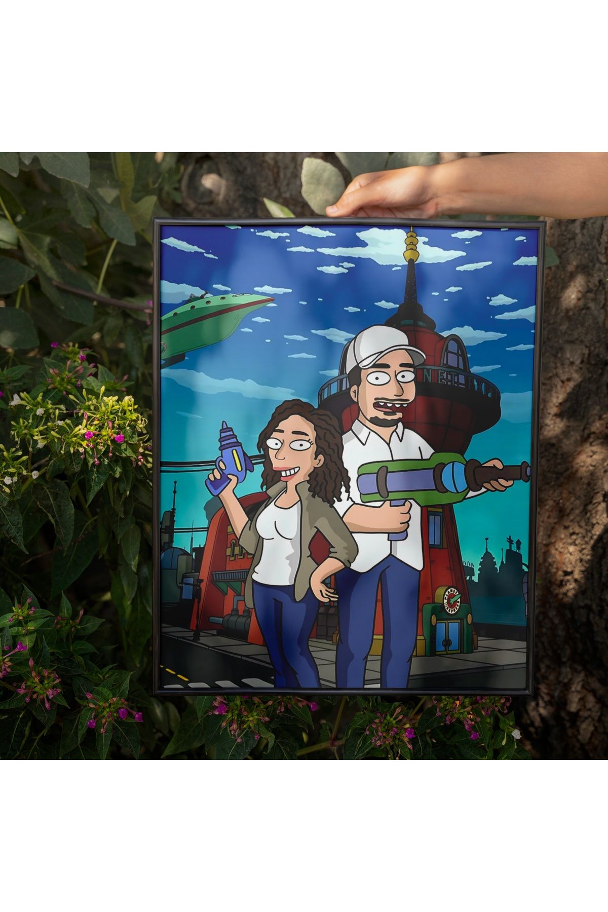 ÇELİKLER HEDİYE Kişiye Özel Karikatür Çerçeve – Fotoğraftan Hazırlanan Hediye Tablo