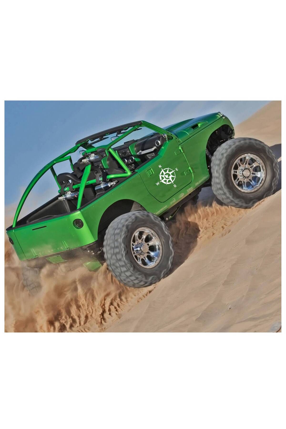 hediyenebak Off Road Pusula Araç, Araba, Oto, Motorsiklet, Kask, Laptop, Cam Sticker 20x20 Cm