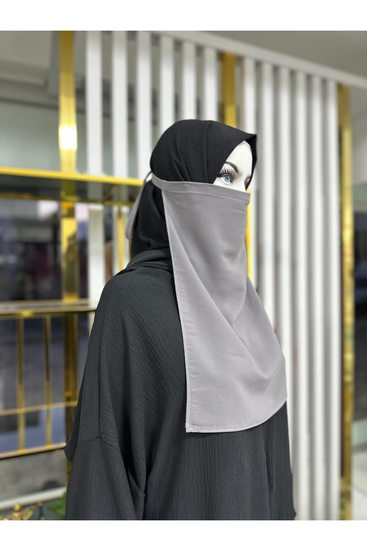 erasra class iç peçe dikdörtgen ,hijab.nikap gri renk