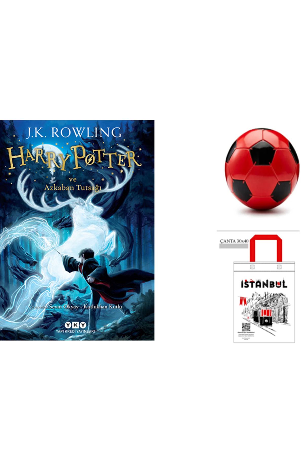 Yapı Kredi Yayınları Harry Potter ve Azkaban Tutsağı 3 Futbol topu ve bez çanta hediyeli
