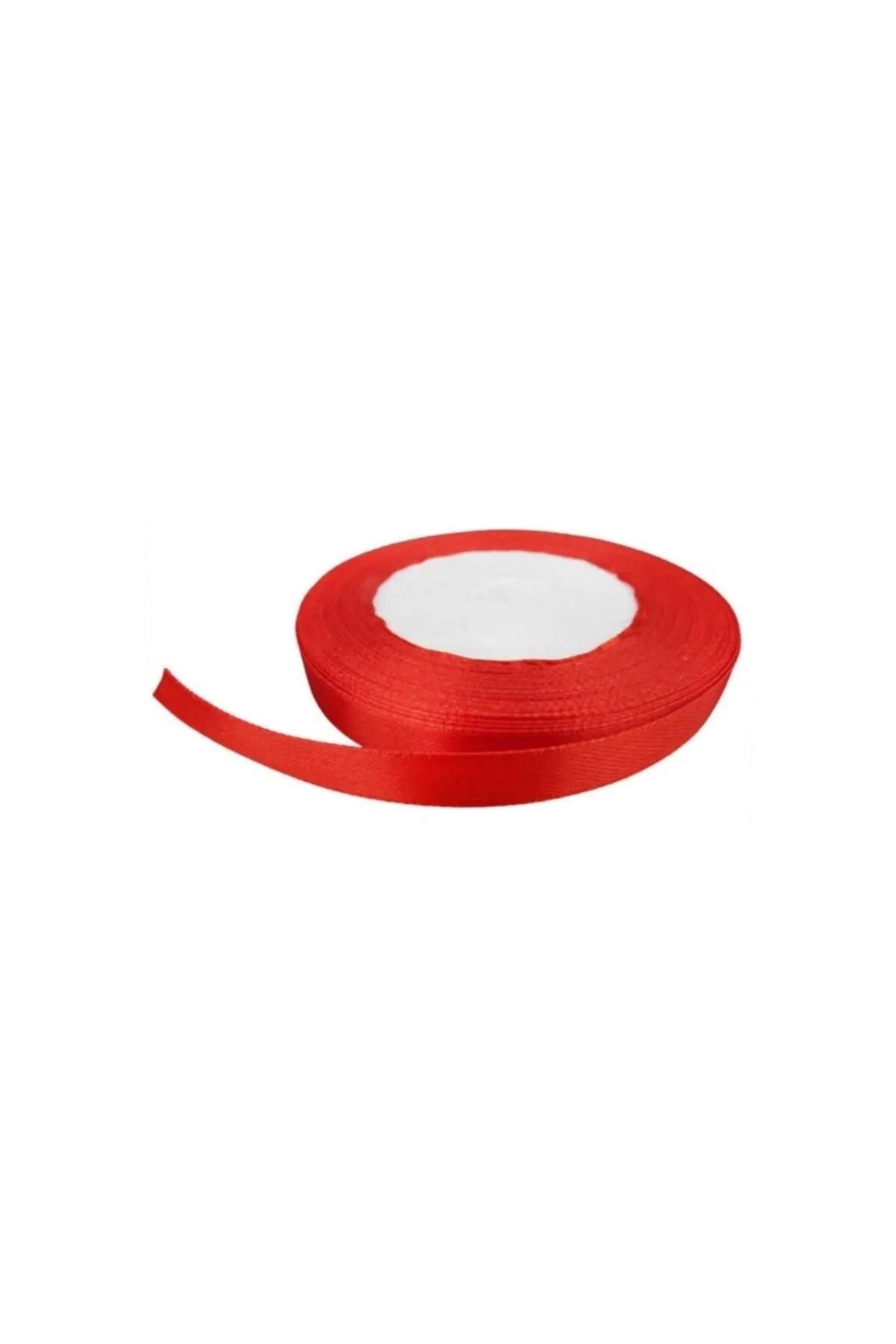 BİGÜMEX Saten Kurdele Ince 6 Mm - 10 Metre Kırmızı , Beyaz Kurdale