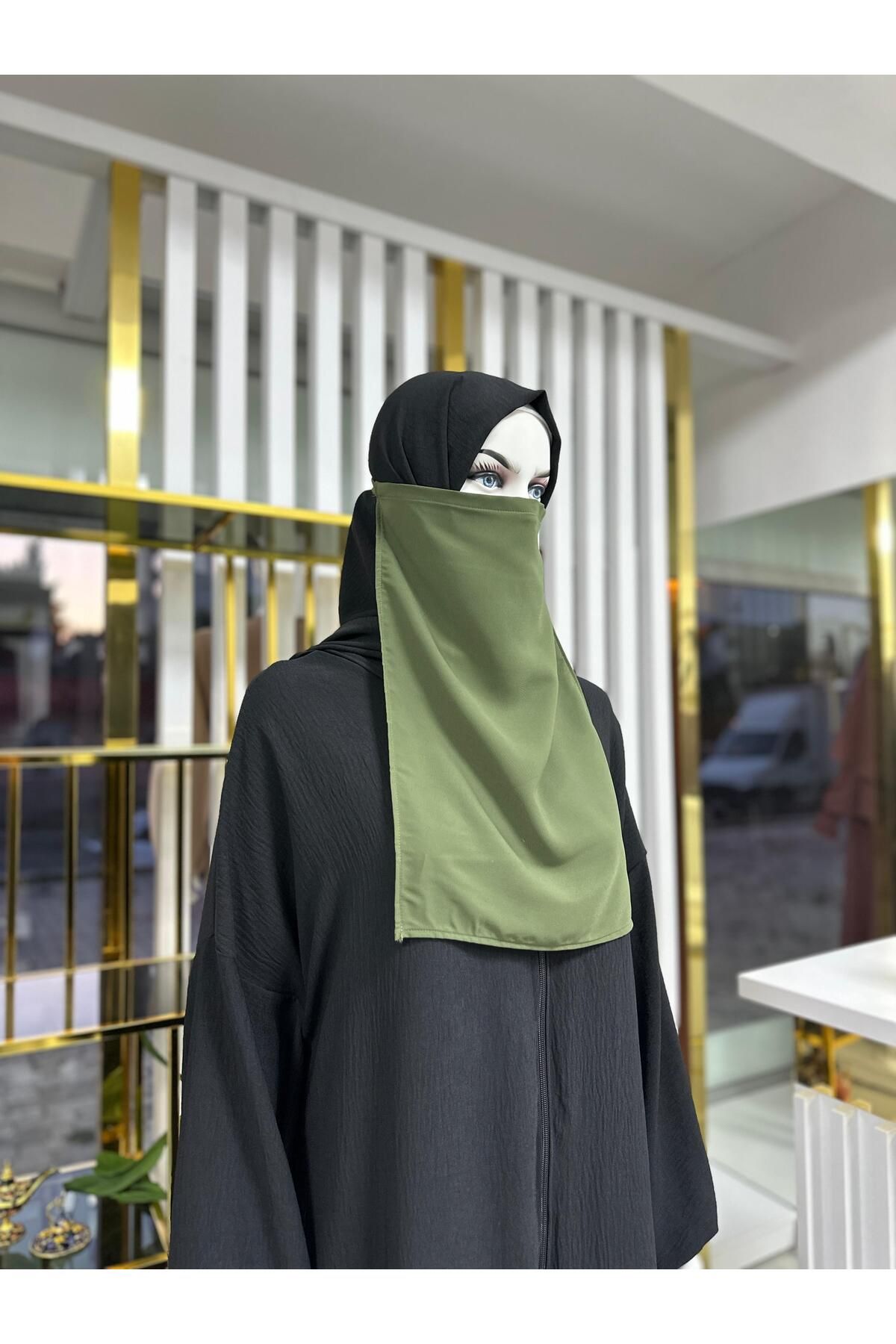 erasra class iç peçe dikdörtgen ,hijab.nikap yeşil renk