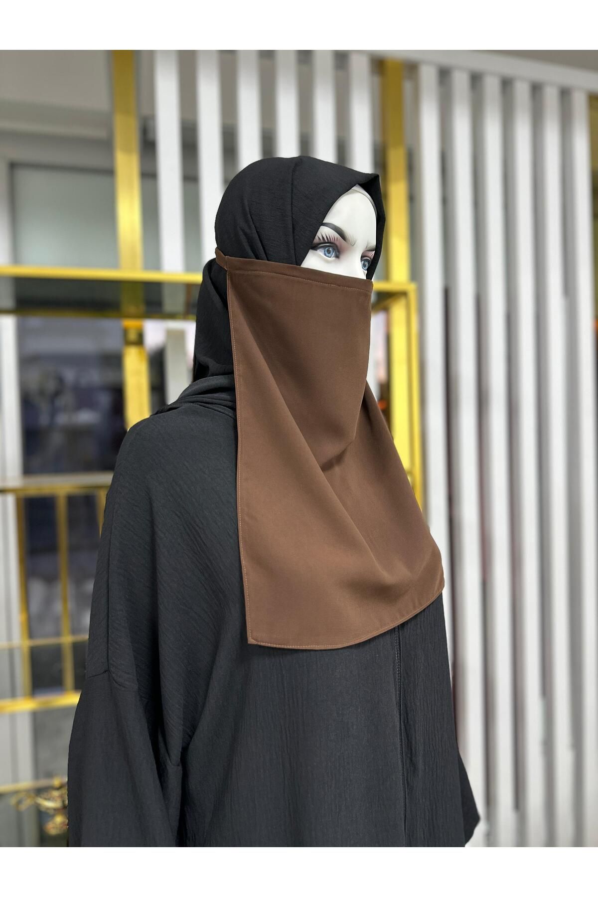 erasra class-Inner Veil Rectangular, Hijab.Nikap Coffee Color 2