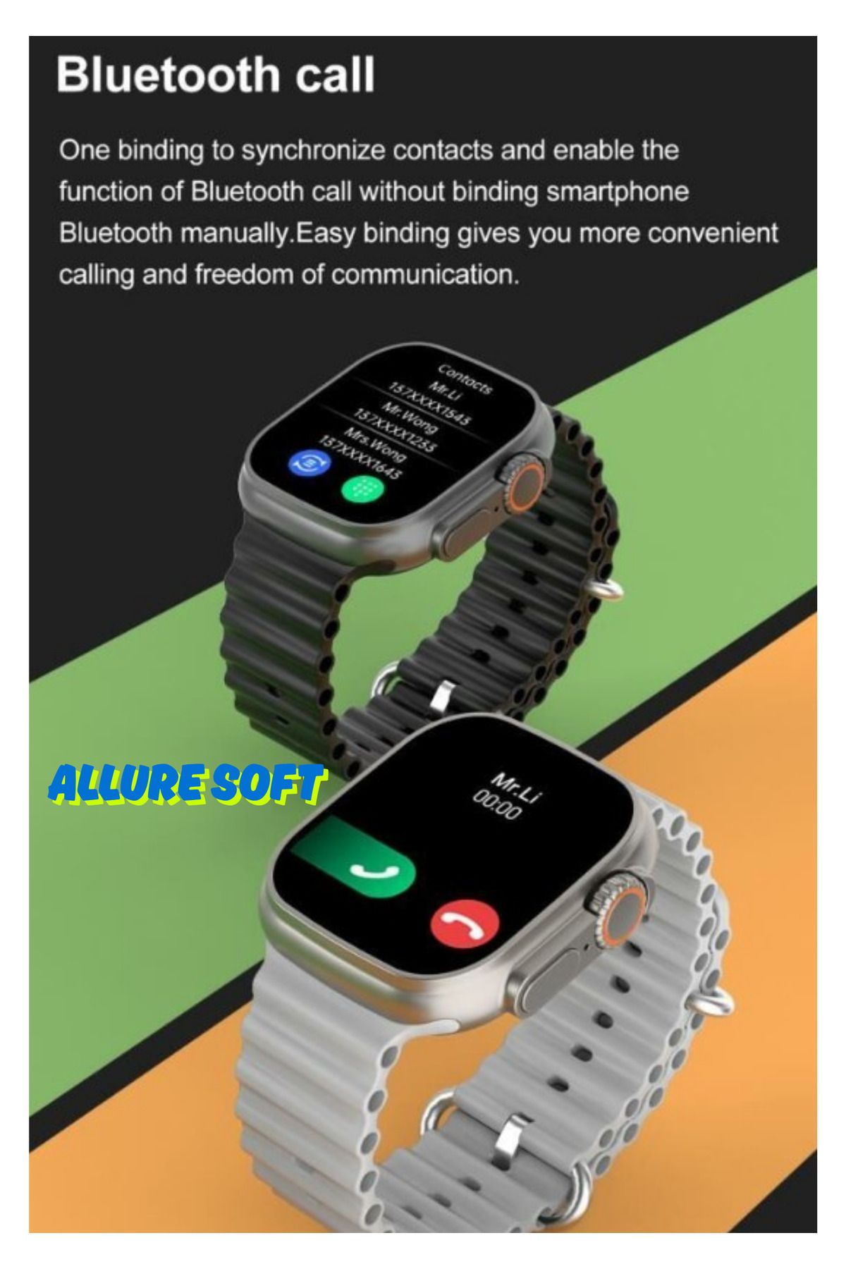Allure soft Hello 3 Plus Akıllı Saat: 1.83" HD Ekran, Bluetooth Arama, Suya Dayanıklı, Tarz Sahibi Teknoloji