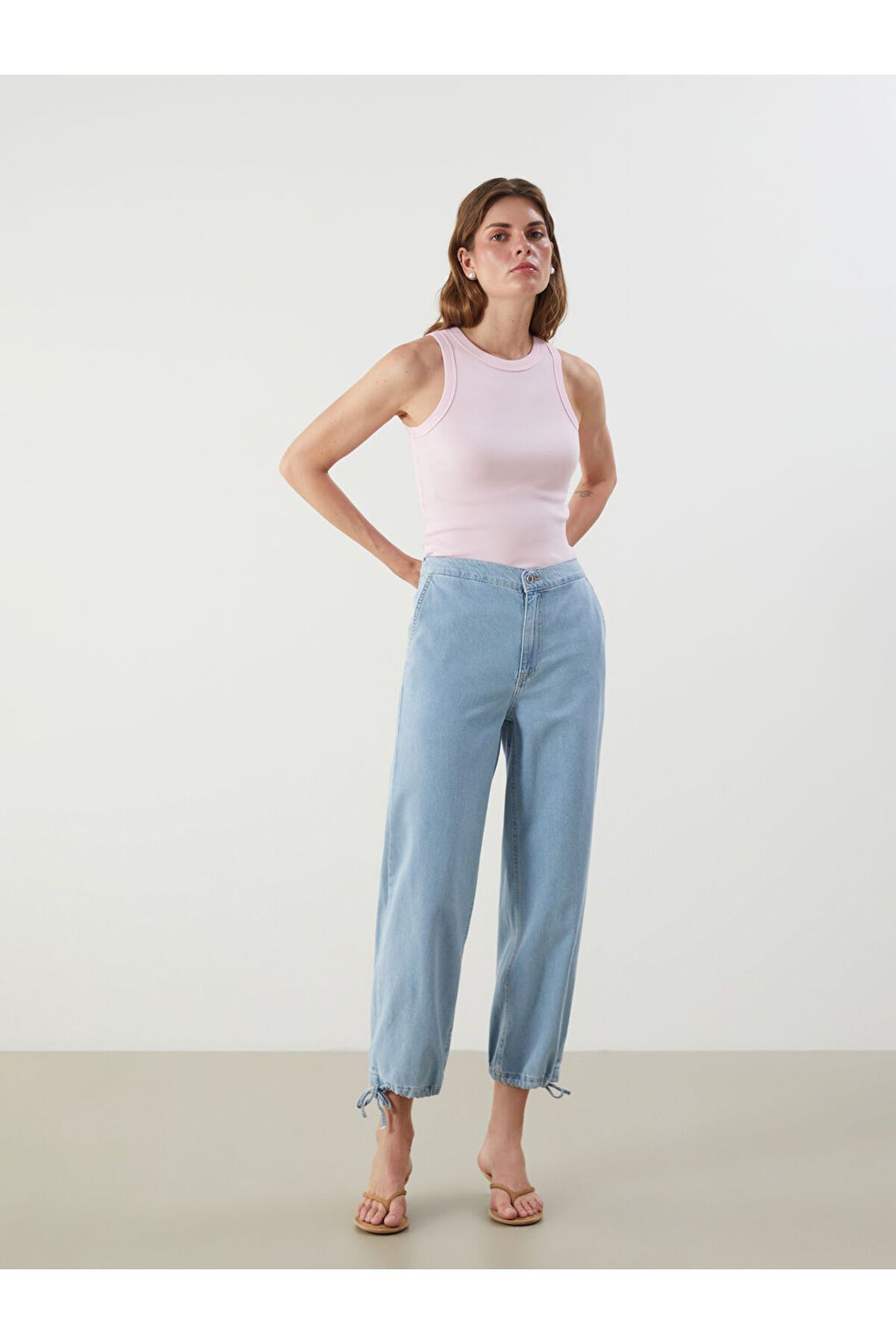 LC Waikiki Beli Lastikli Jogger Kadın Jean Pantolon
