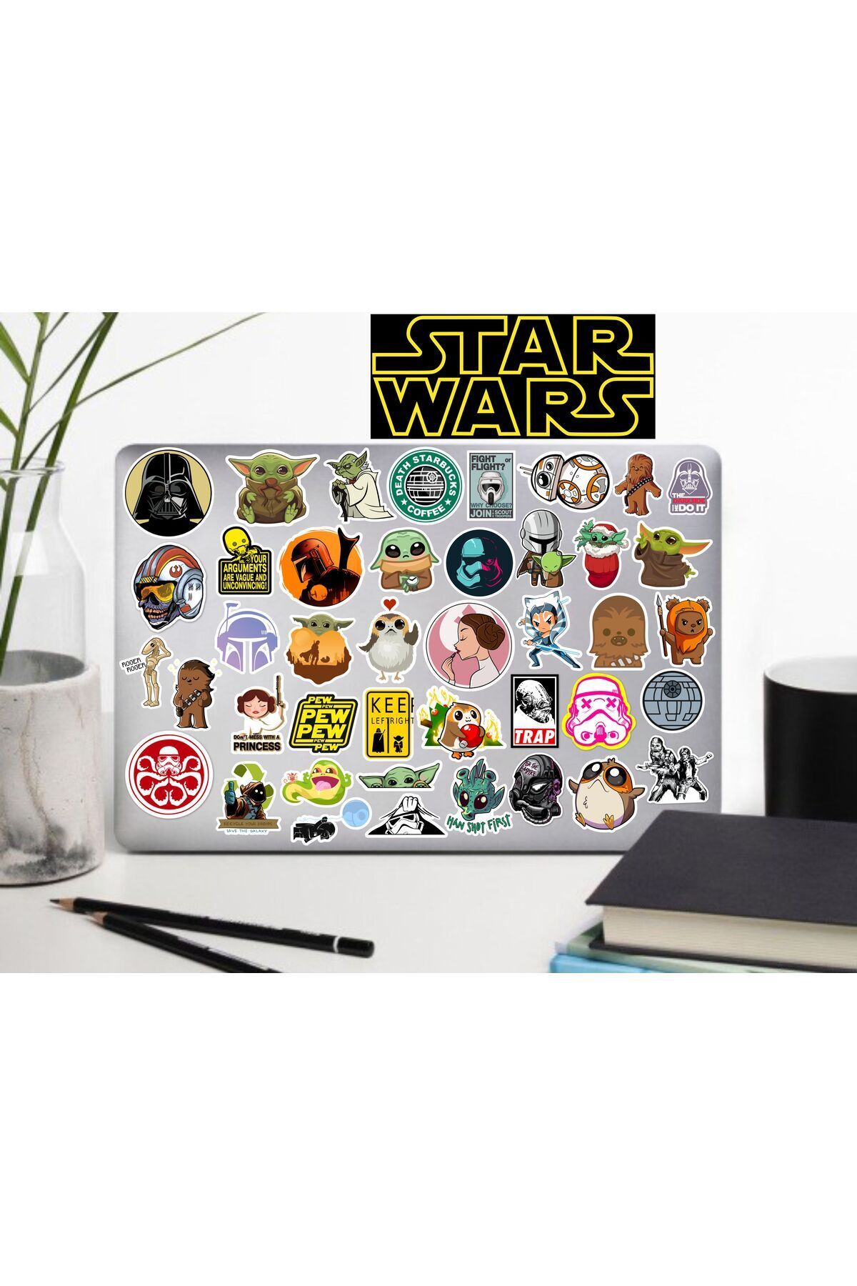 MS Major Selection Star Wars Yıldız Savaşları Sticker Telefon Laptop Notebook Tablet Defter Matara Sticker Etiket