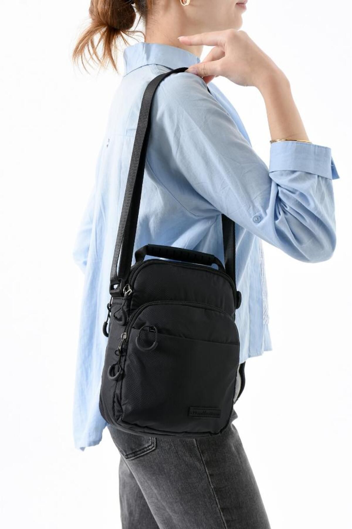 Baginn 571 Collection Paraşüt Kumaş Unisex Postacı Çanta Elde Tutma Çapraz Askılı Omuz Çantası 25*15 Cm