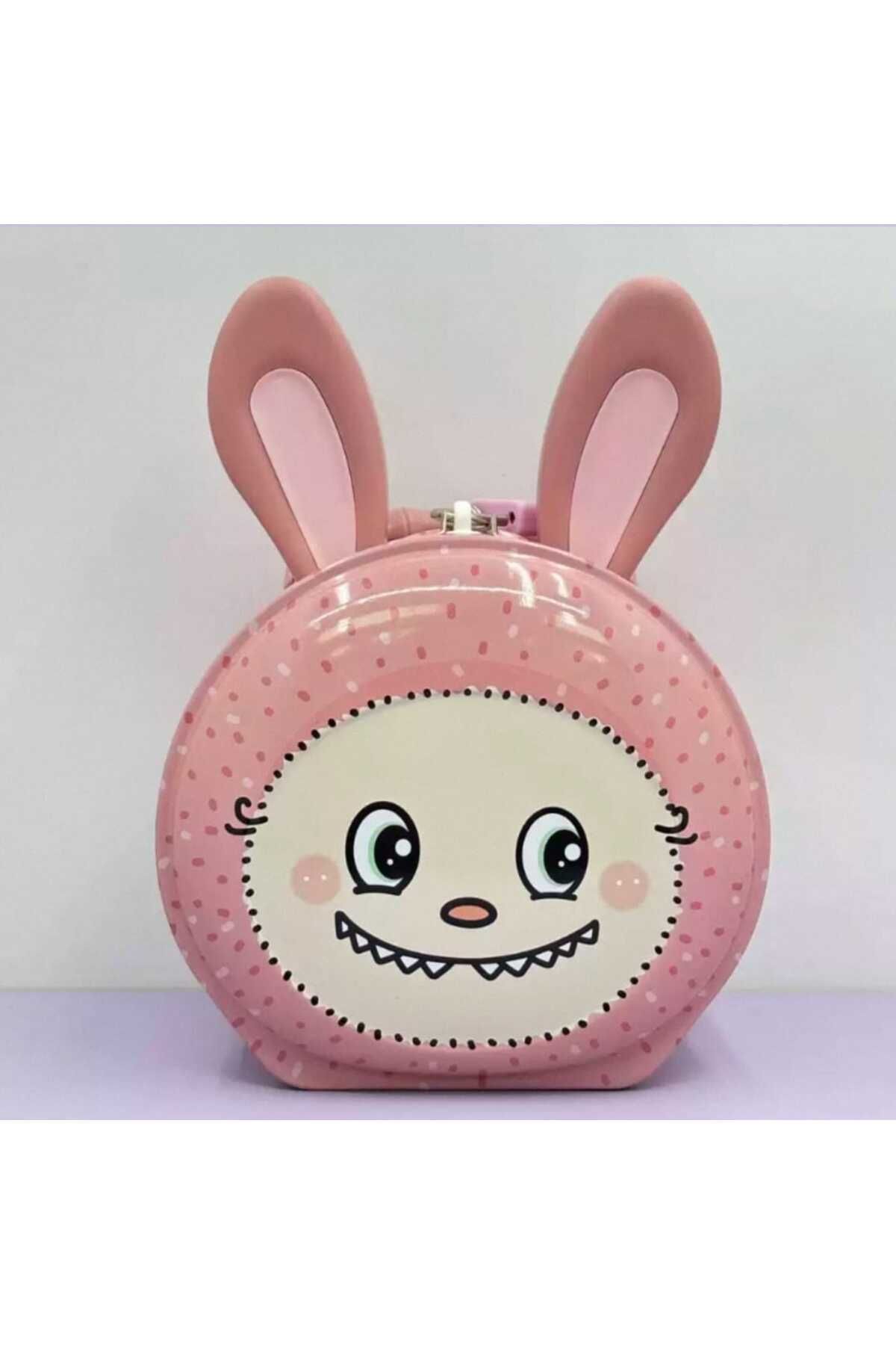 MRShopping MR Labubu, Kulaklı Metal Kumbara – Kilitli ve Anahtarlı Hediyelik kumbara