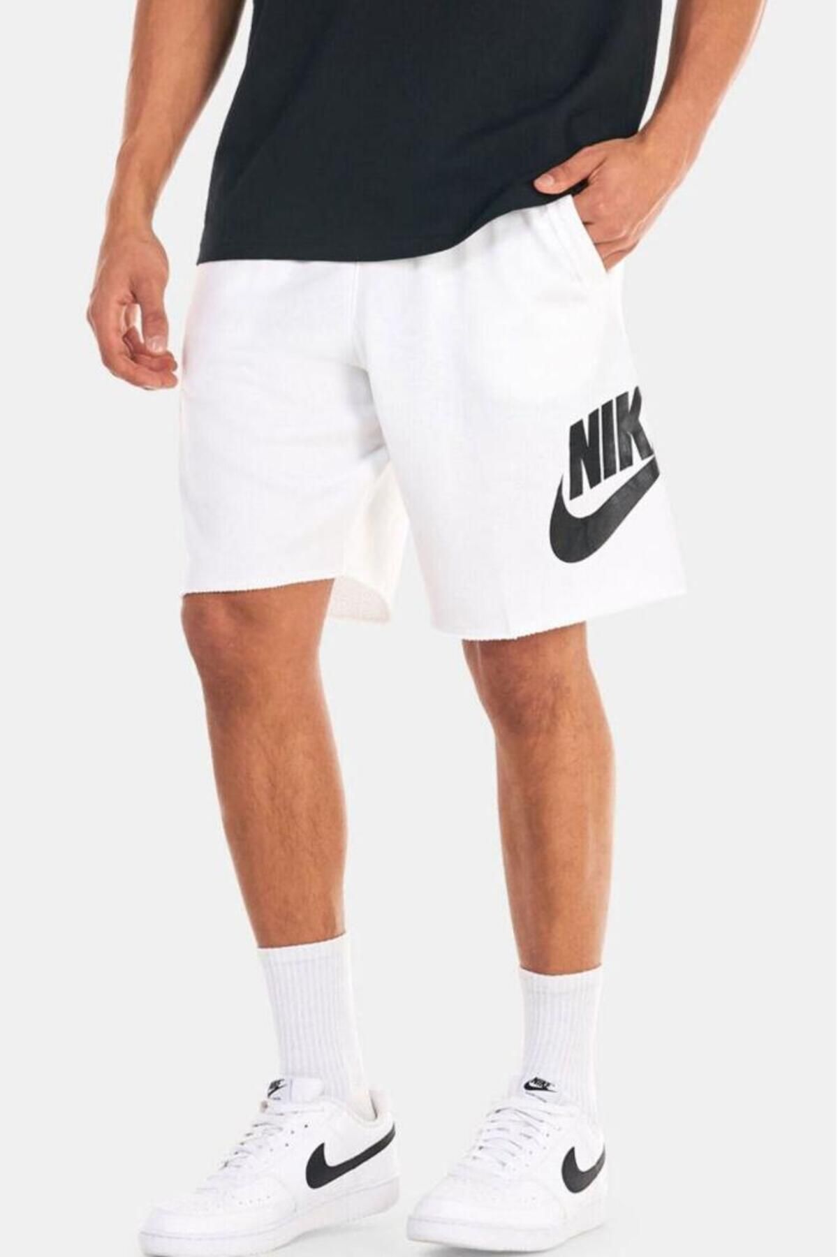 Nike Sportswear Sport Essentials French Terry Alumni Bol Kesim Beyaz Erkek Spor Şort