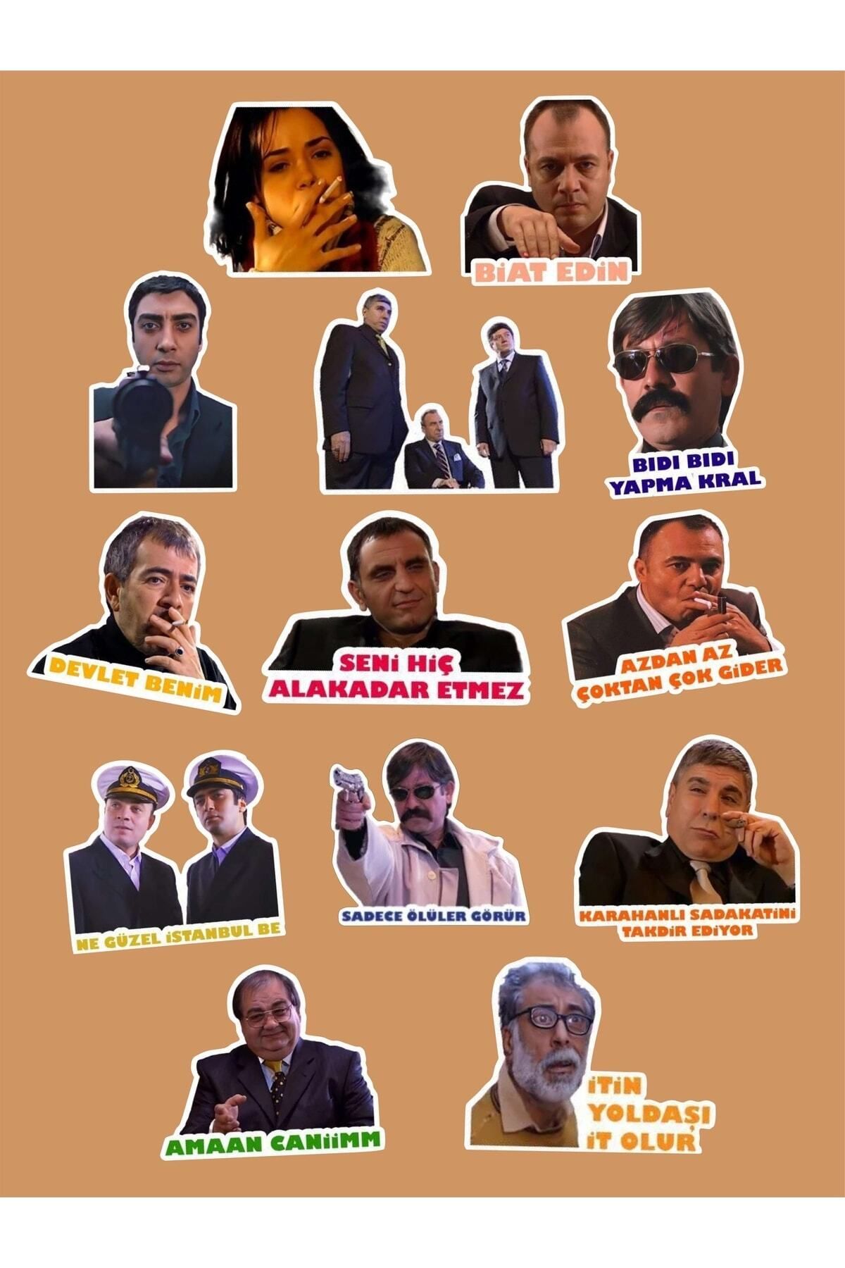 MS Major Selection Kurtlar Vadisi 13'lü Laptop Notebook Tablet Sticker Seti
