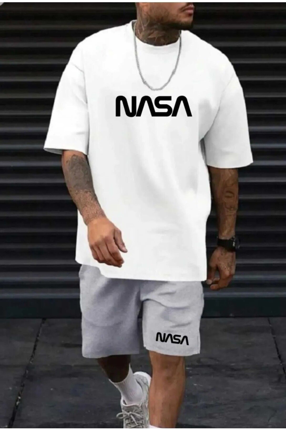 Gutsy TİŞÖRT ŞORT ERKEK TAKIM NASA BASKILI