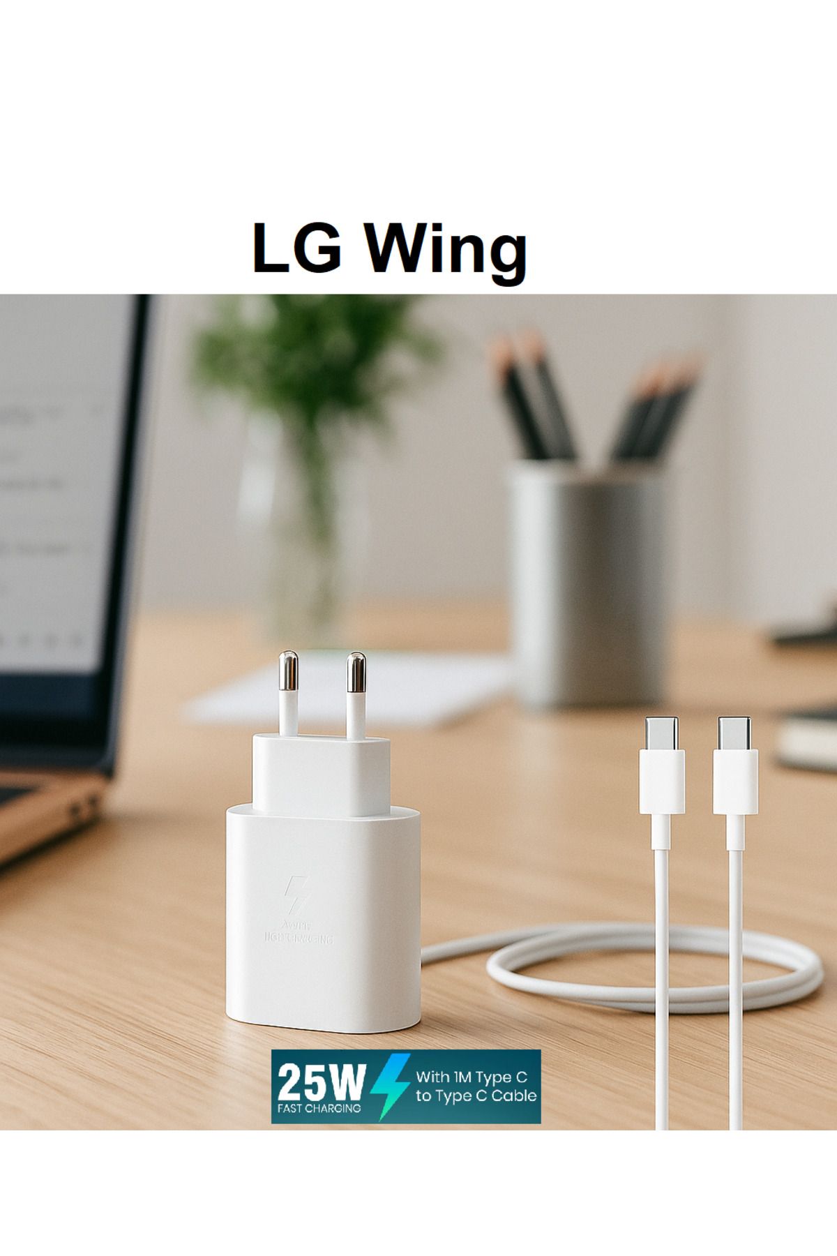 ERMER LG Wing İçin 25W Süper Hızlı Şarj Aleti