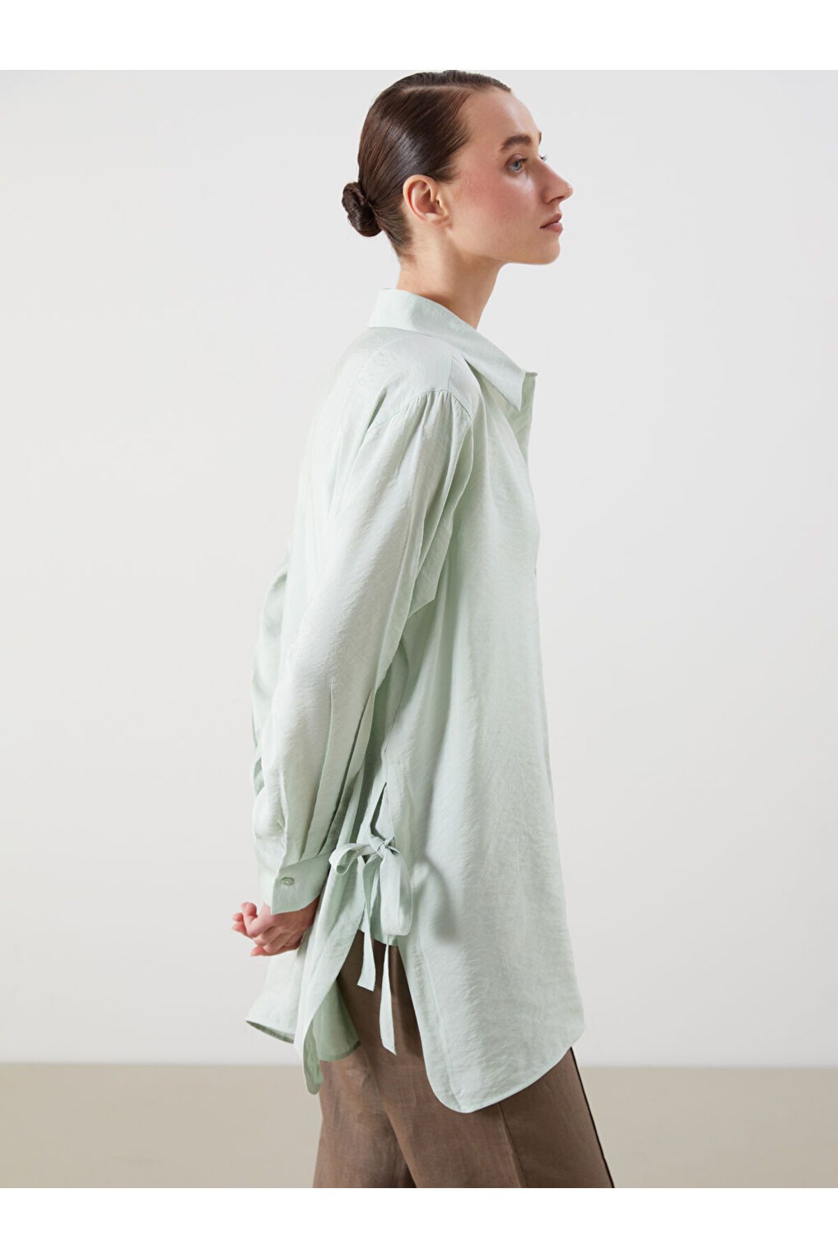 LC Waikiki LCW Oversize Modal Karışımlı Kadın Gömlek Tunik
