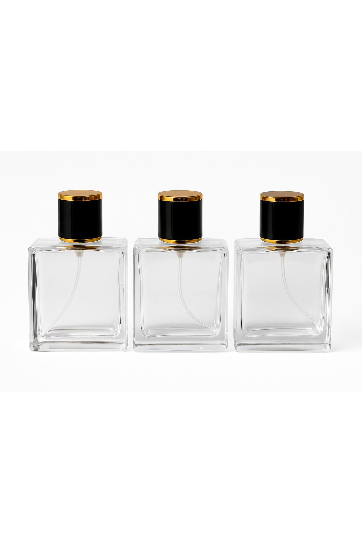 Büyülü Şişeler Cam Yeniden Doldurulabilir Sprey Kolonya & Parfüm Şişesi 100ml - Boş Şişe 3 Adet
