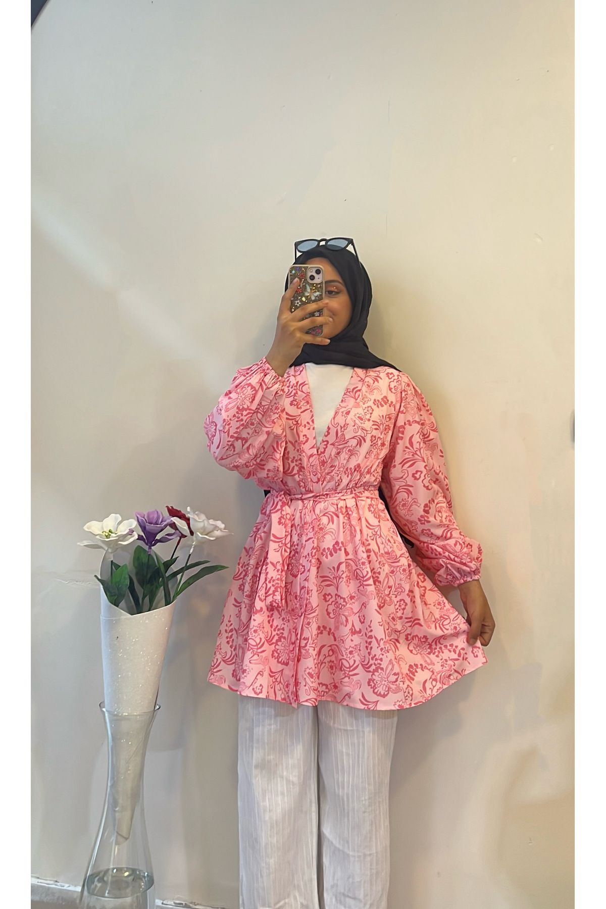 DİLEKBUTİK yazlık desenli kimono