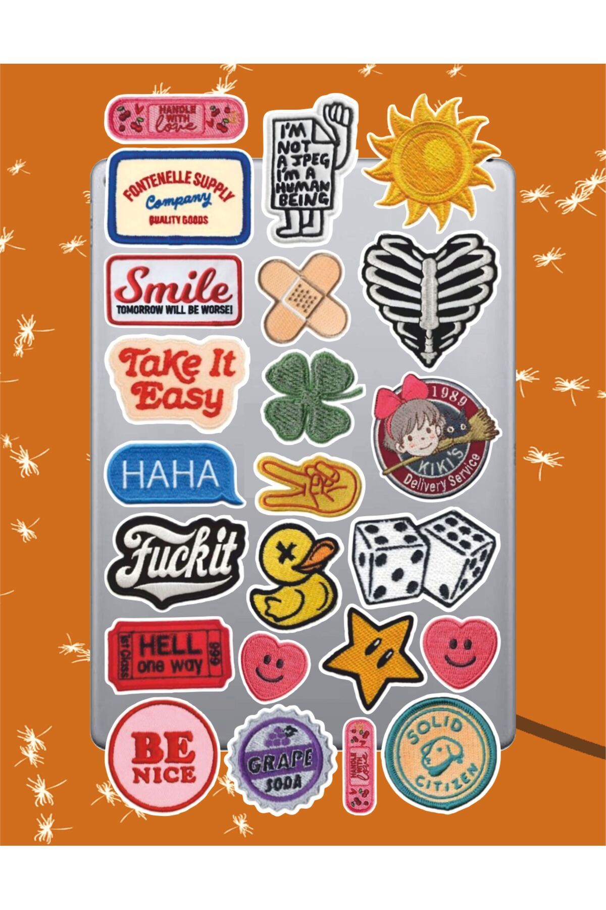 hediyenebak Vintage Retro Yama Sticker Seti | Laptop Ajanda Notebook Tablet Telefon Defter Etiket Bullet Journal