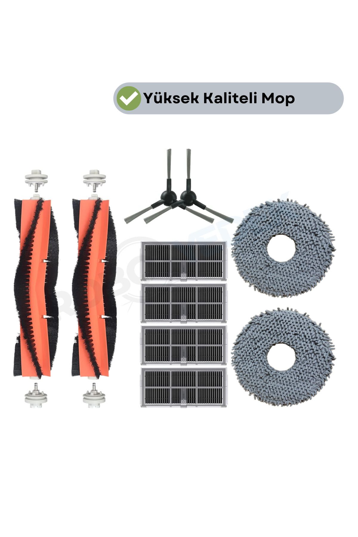 teknotrust Yıkanabilir Fırça ve Filtreli Çok Amaçlı Temizlik Seti, 10 Parça