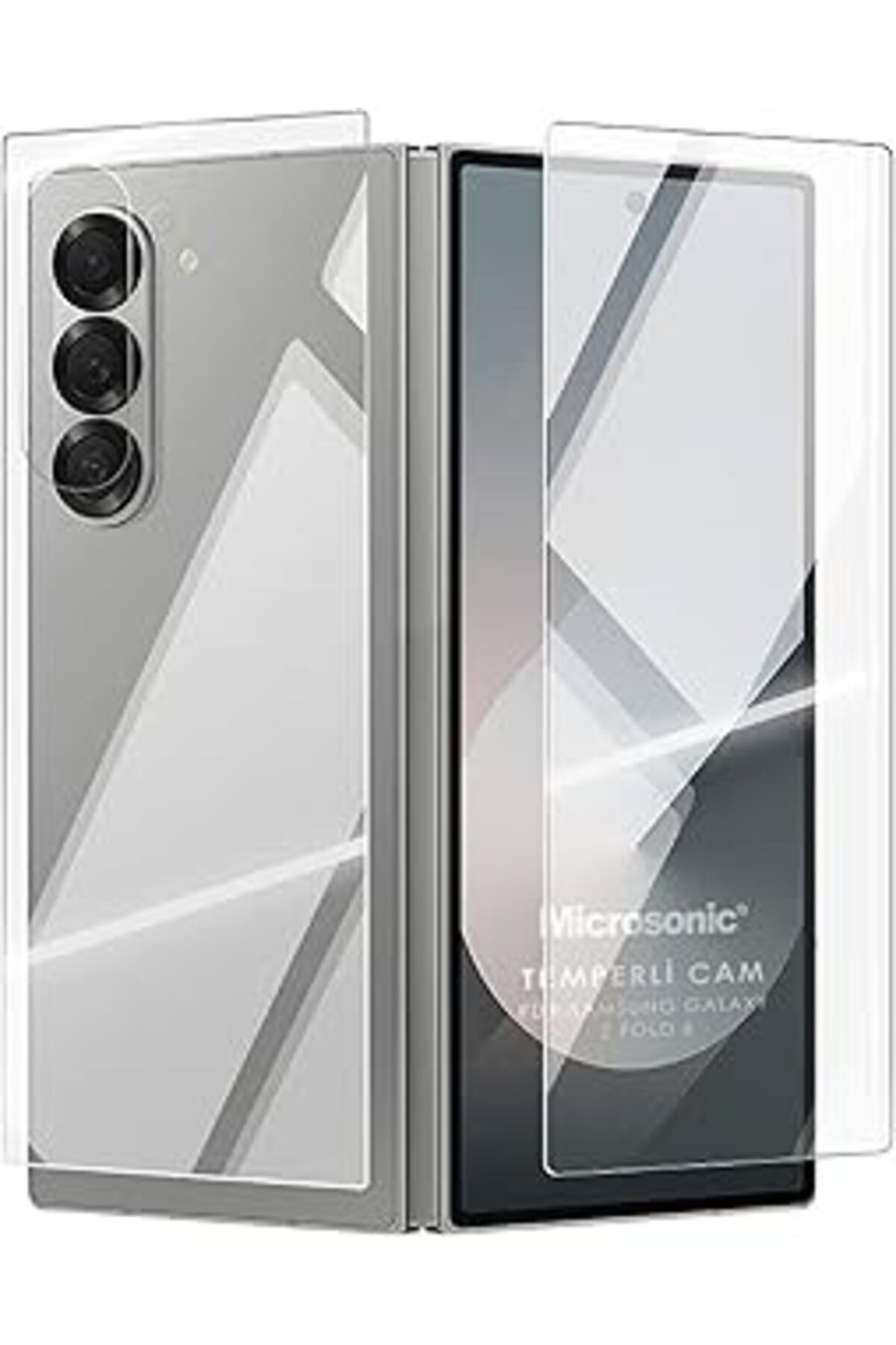 Pazarcan Microsonic Samsung Galaxy Z Fold 6 Tempered Glass Cam Ekran Koruyucu [Galaxy Z Fold 6 Ile Uyumlu Ek