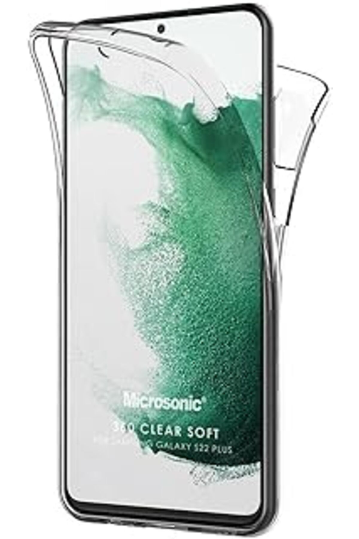Pazarcan Microsonic Samsung Galaxy S22 Plus Için Kılıf 6 Tarafı Tam Full Koruma 360 Clear Soft Şeffaf [Galax