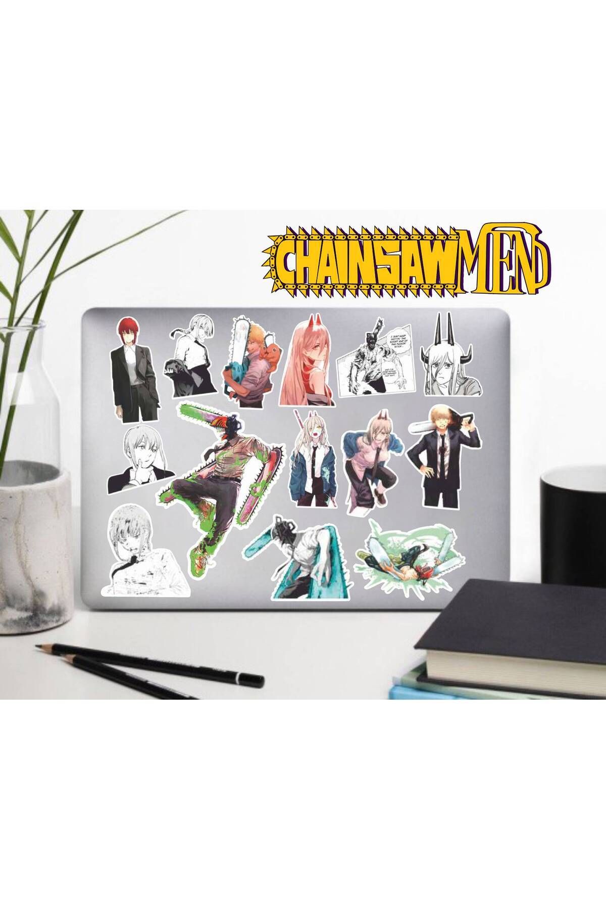 MS Major Selection Chainsaw Man Testere Adam Sticker Telefon Laptop Notebook Tablet Defter Matara Stiker Etiket