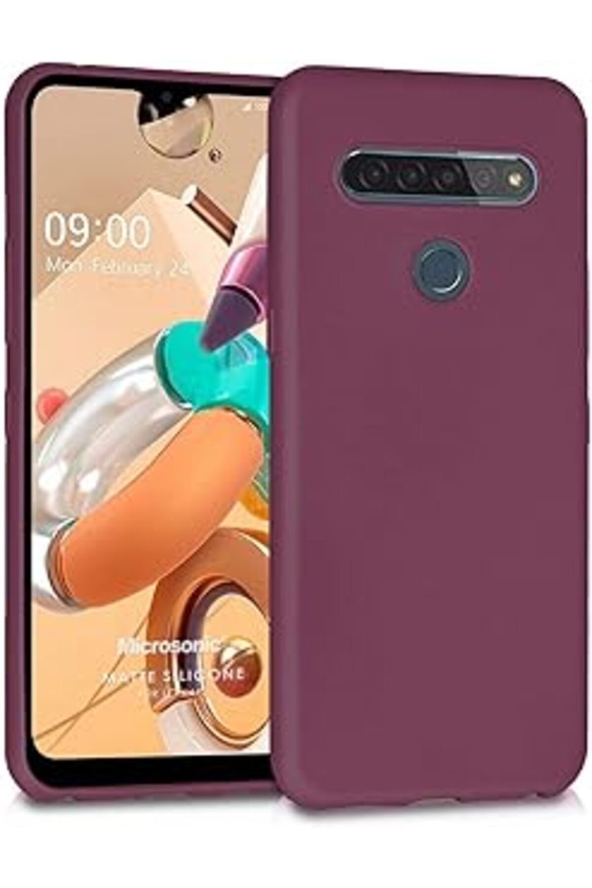 Pazarcan Microsonic Matte Silicone Lg K41S Için Kılıf Mor [K41S Ile Uyumlu Kılıf - Mor]