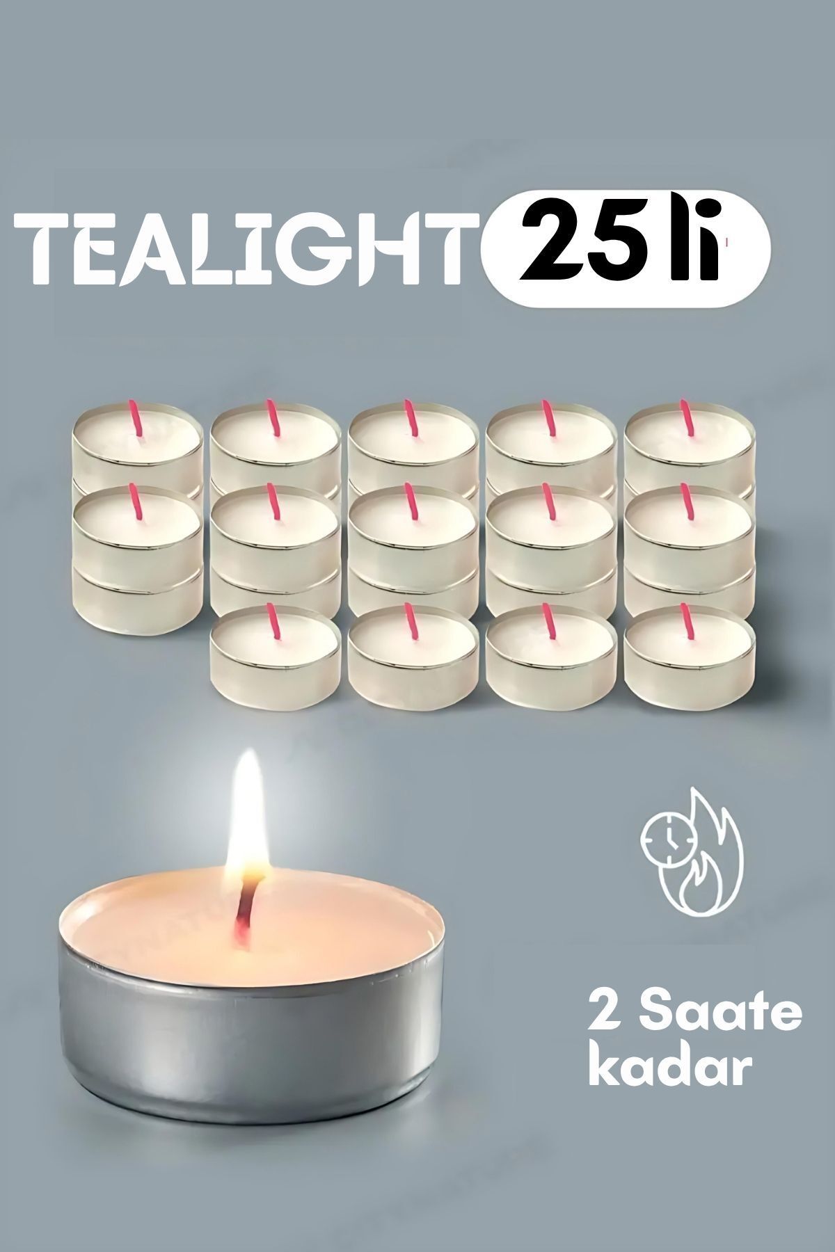 Transformacion Tealight Mum 25 Adet - Kokusuz Dekoratif Mum 721861