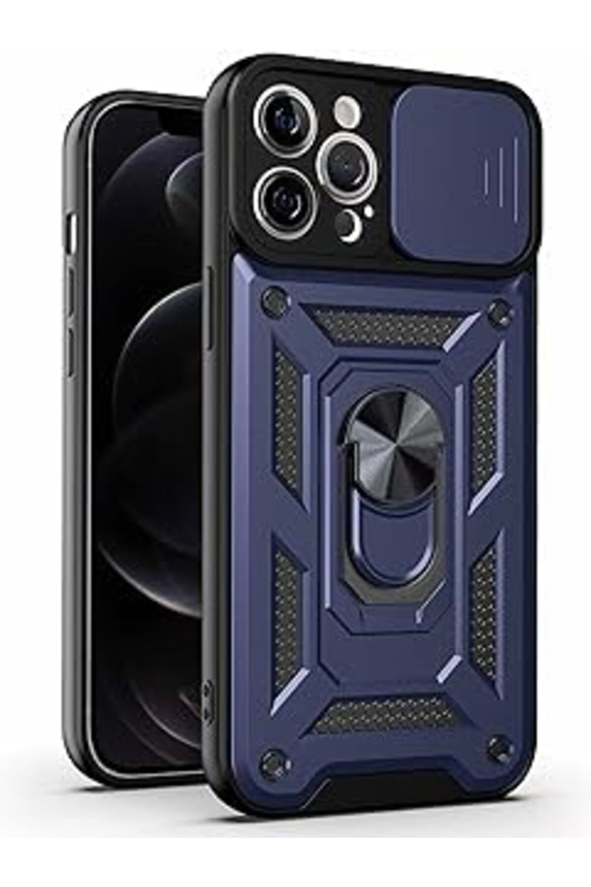 Pazarcan Microsonic Apple Iphone 12 Pro Için Kılıf Impact Resistant Lacivert [Iphone 12 Pro Ile Uyumlu Kılıf