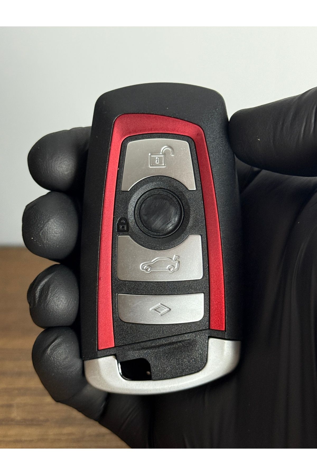Mavi Keys BMW Smart F30 F32 F10 F20 Uyumlu 4 Düğmeli Anahtar Kumanda Kabı Kırmızı Renk