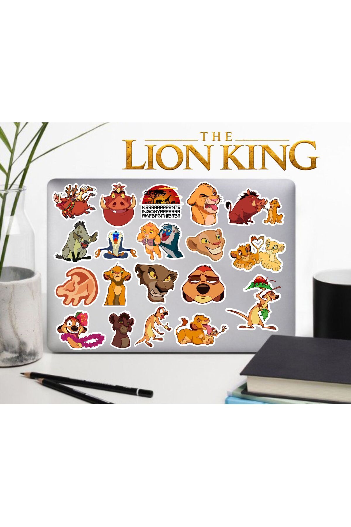 MS Major Selection Lion King Seri 2 Sticker Telefon Laptop Notebook Tablet Defter Matara Stiker Etiket