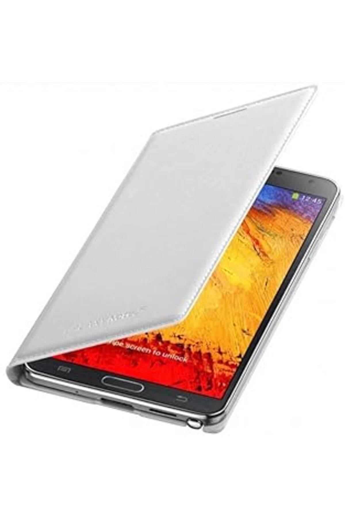 Karachil Samsung Ef-Wn900Bwegww Flip Wallet Case Samsung Galaxy Note 3 Için Klasik Beyaz