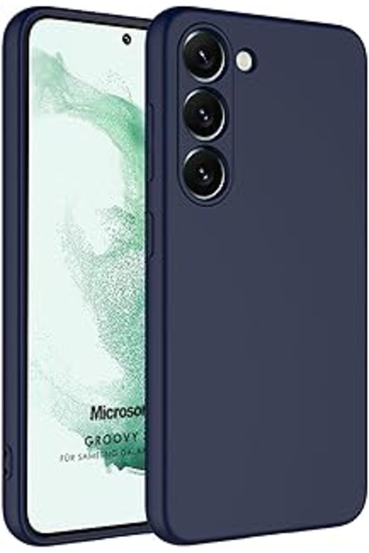 Karachil Microsonic Samsung Galaxy S23 Için Kılıf Groovy Soft Lacivert [Galaxy S23 Ile Uyumlu Kılıf - Lacive