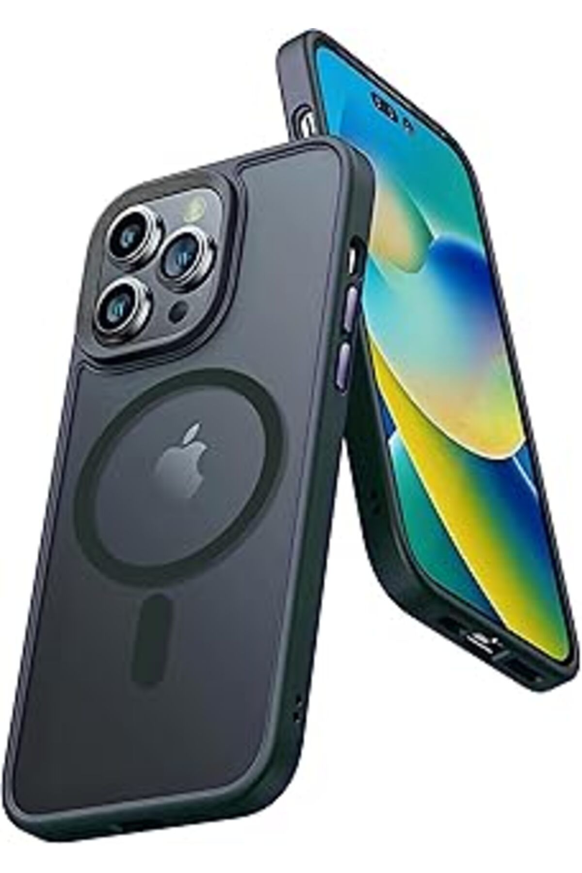 Karachil Minesk Iphone 13 Pro İçin Magsafe Ile Uyumlu Kenarları 1.Kalite Silikon Arkası Parmak İzi Bırakmaya