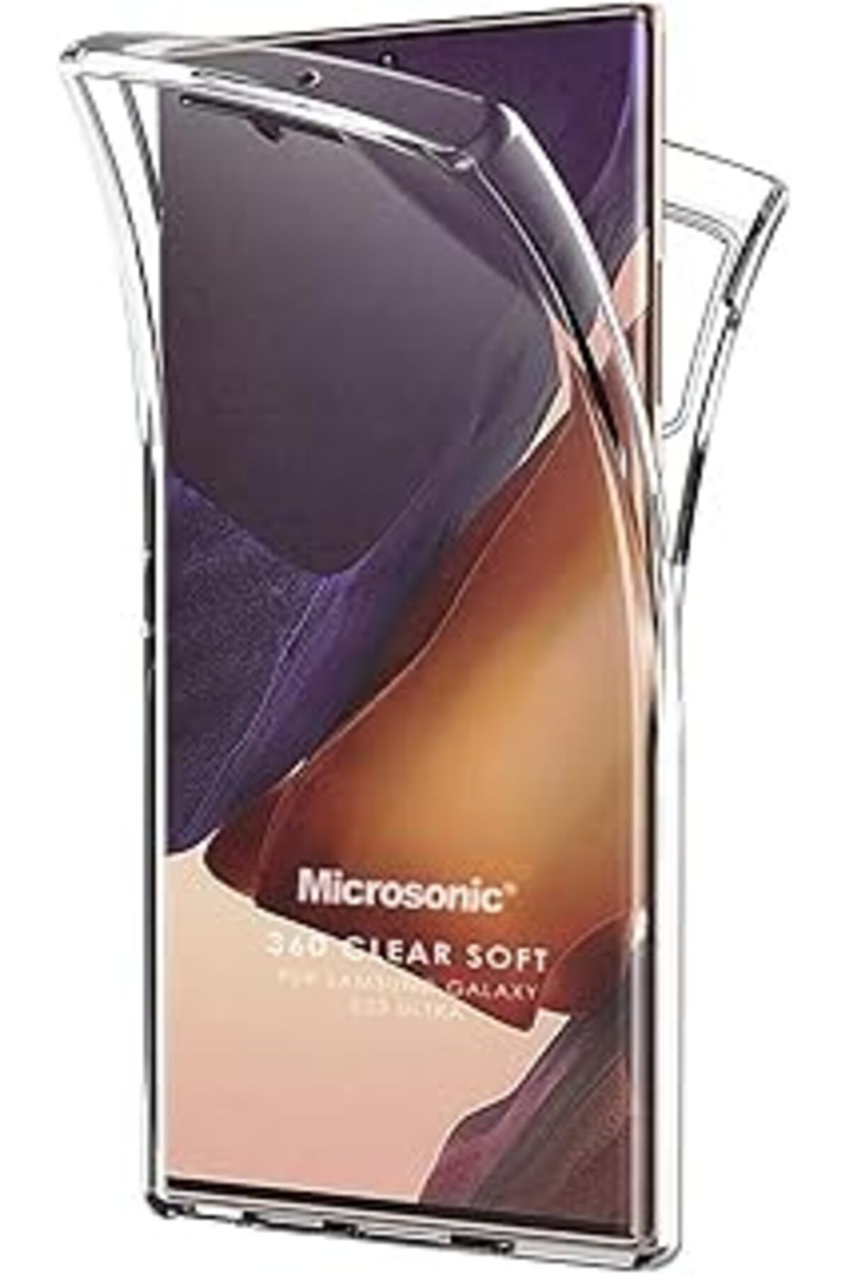 Pazarcan Microsonic Samsung Galaxy S23 Ultra Kılıf 6 Tarafı Tam Full Koruma 360 Clear Soft Şeffaf [Galaxy S2