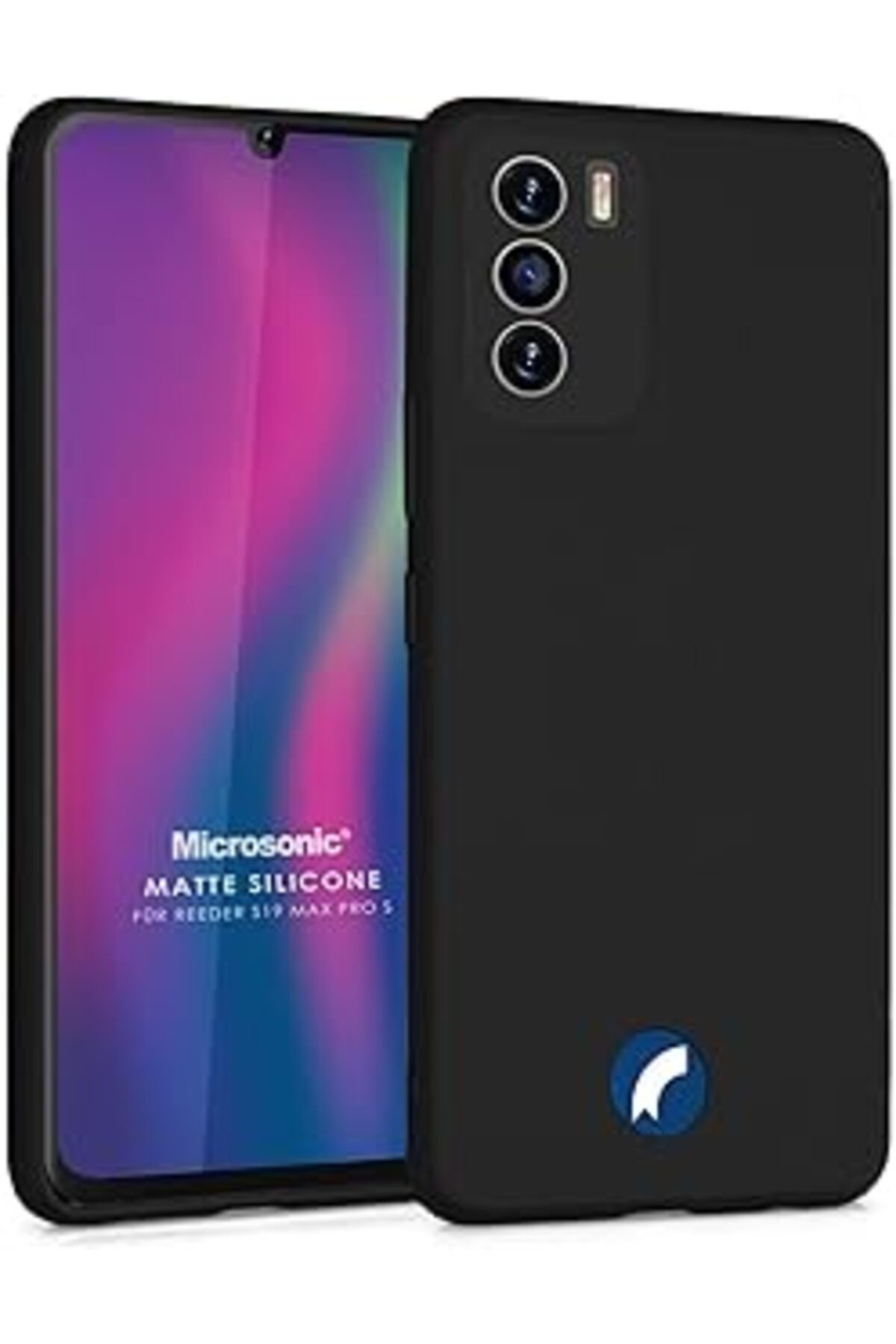 Pazarcan Microsonic Matte Silicone Reeder S19 Max Pro S Için Kılıf Siyah [S19 Max Pro S Ile Uyumlu Kılıf - S