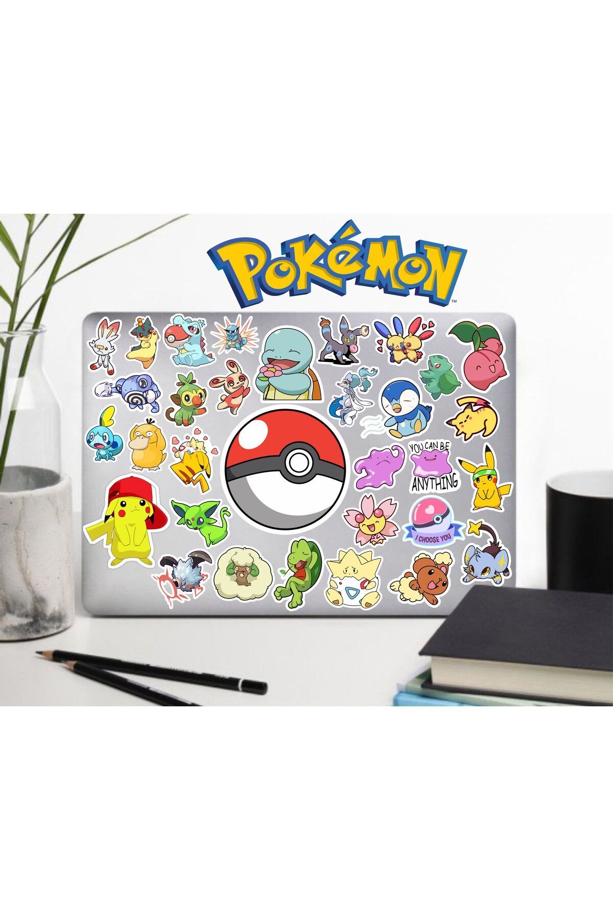 MS Major Selection Pokemon Seri 2 Sticker Telefon Laptop Notebook Tablet Defter Matara Sticker Etiket