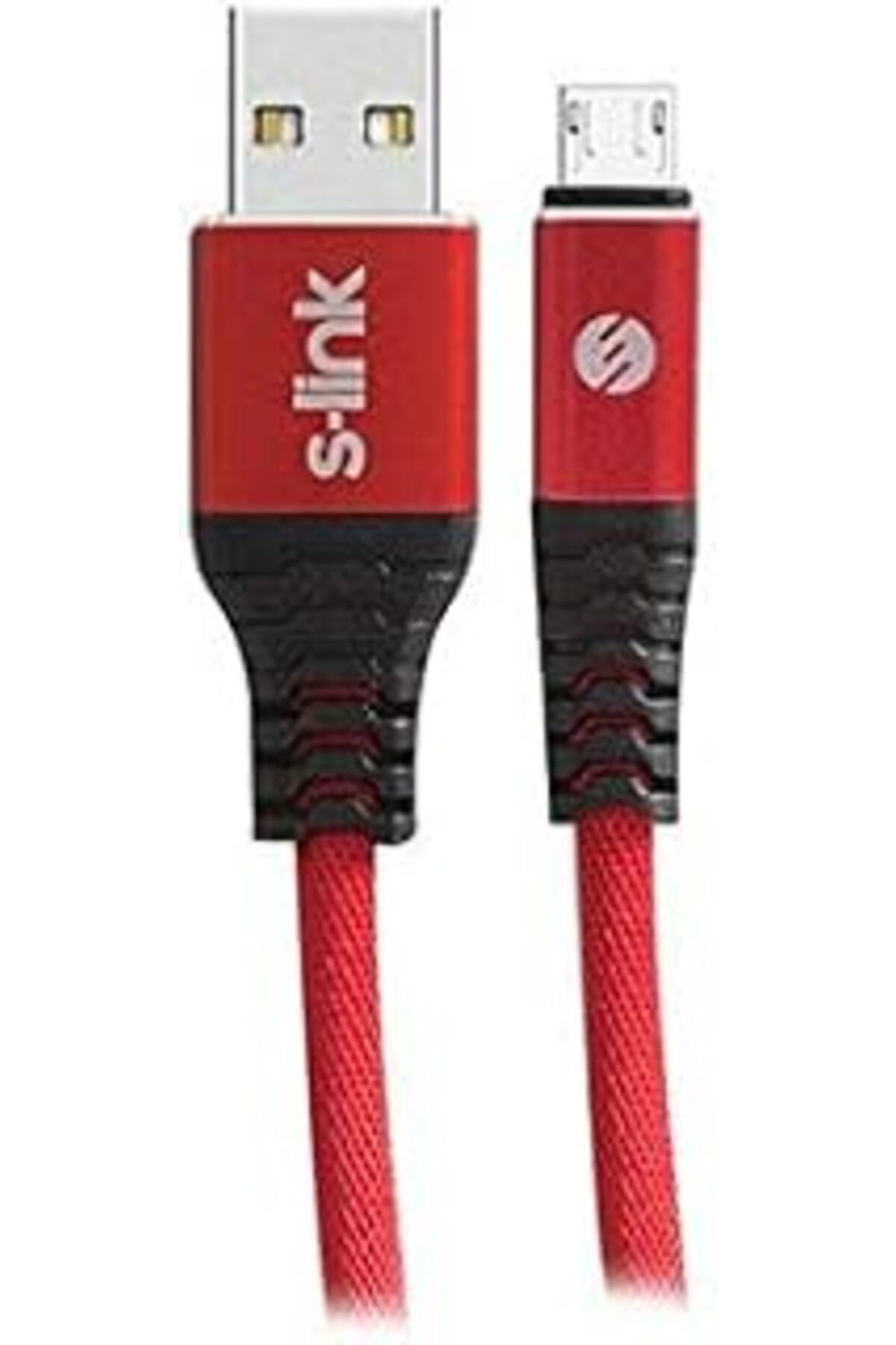 Pazarcan S-Link Swapp Sw-Kc61Mr 1M 2.4A Micro Usb Kılıflı Kırmızı Data + Şarj Kablosu