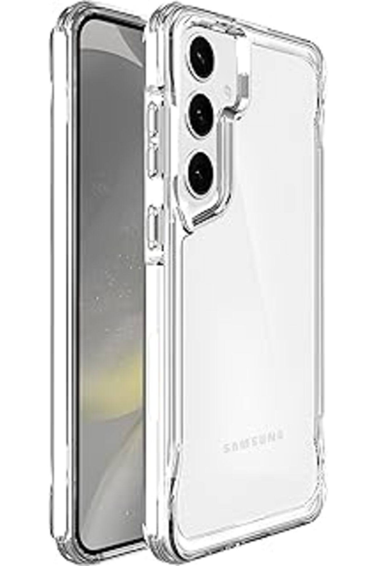 Karachil Teknoft Samsung Galaxy S24 Plus Için Crystal Armor Serisi Şok Emici Yumuşak Silikon Kenar Arkası Se