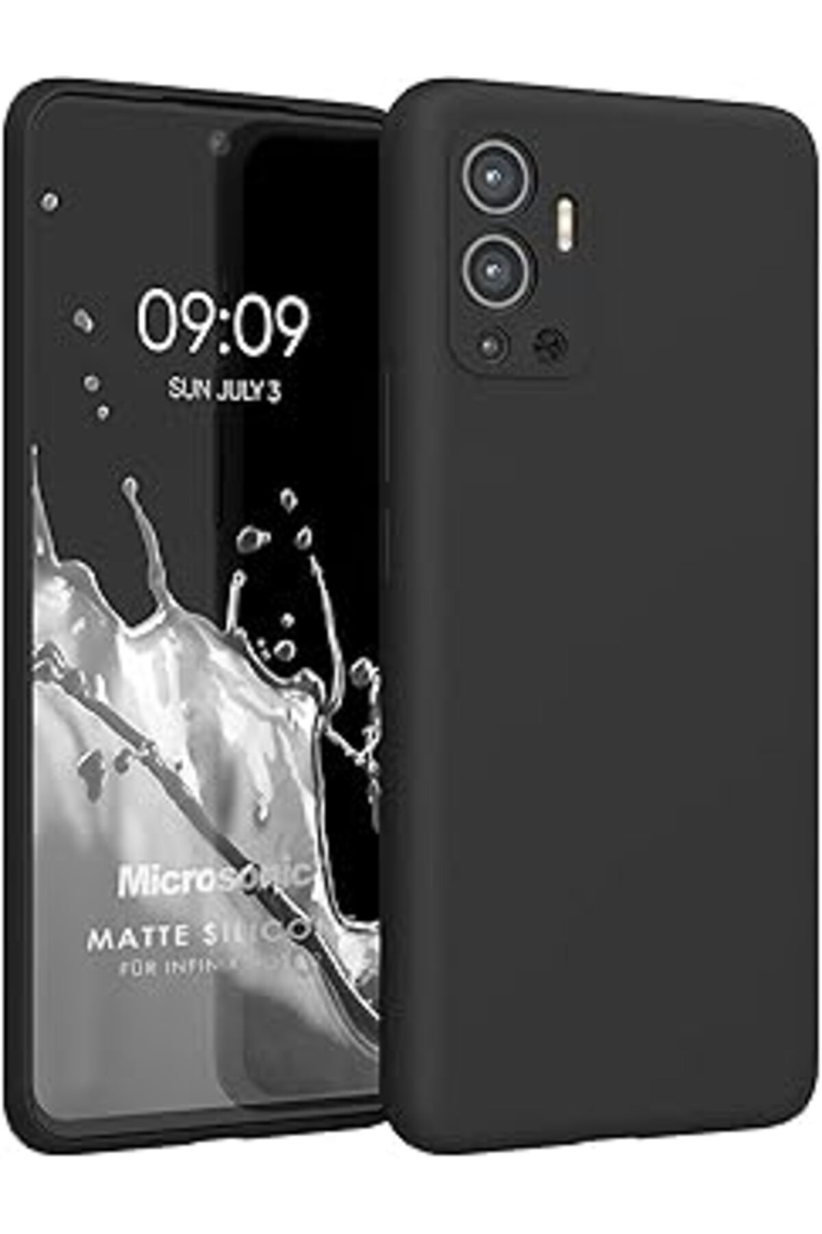 Pazarcan Microsonic Matte Silicone Infinix Hot 12 Için Kılıf Siyah [Hot 12 Ile Uyumlu Kılıf - Siyah]