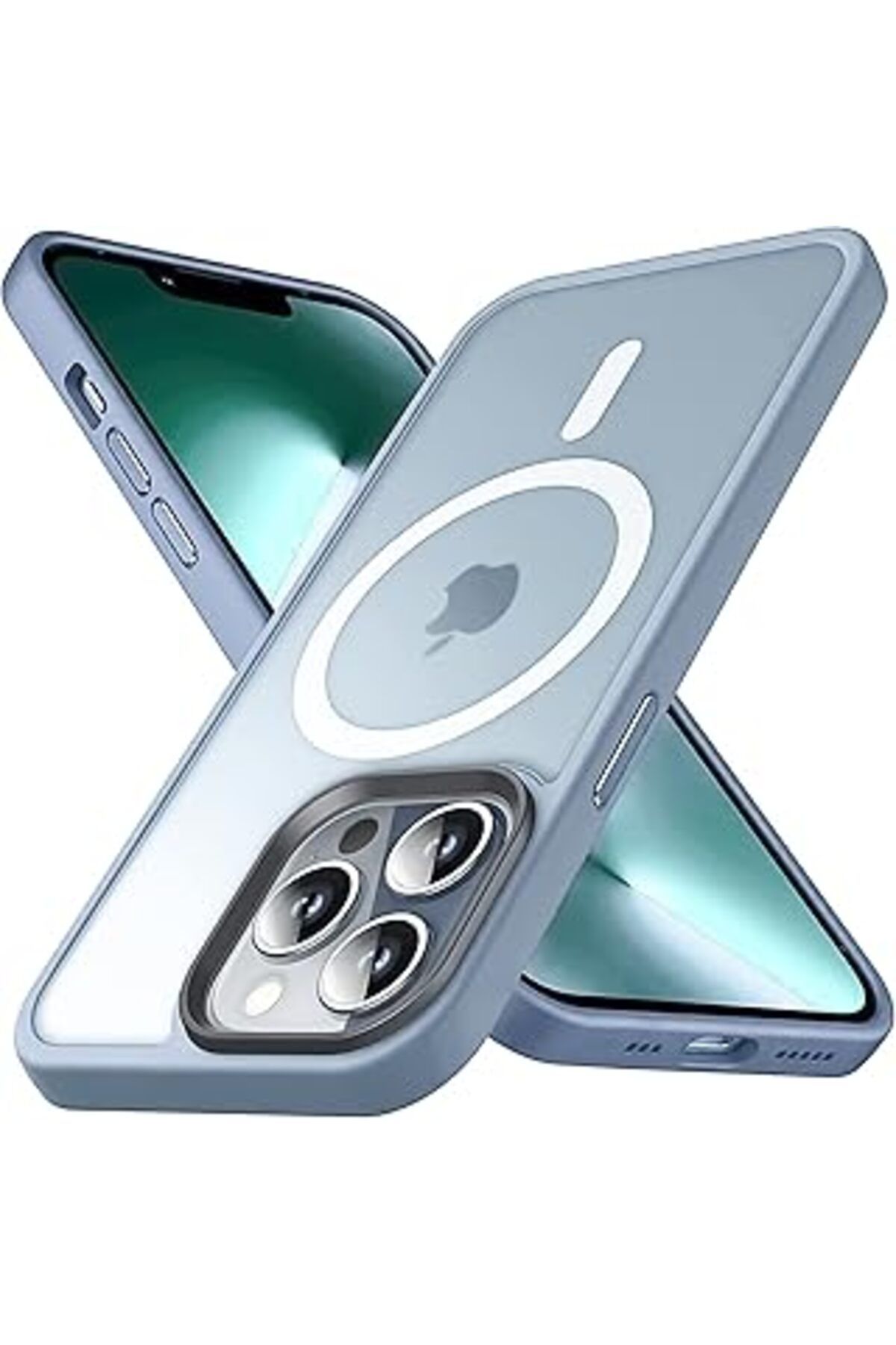 Pazarcan Minesk İphone 13 Pro Magsafe Ile Uyumlu Arkası Mat Şeffaf Polikarbonat Kenarları Güçlendirilmiş Sil