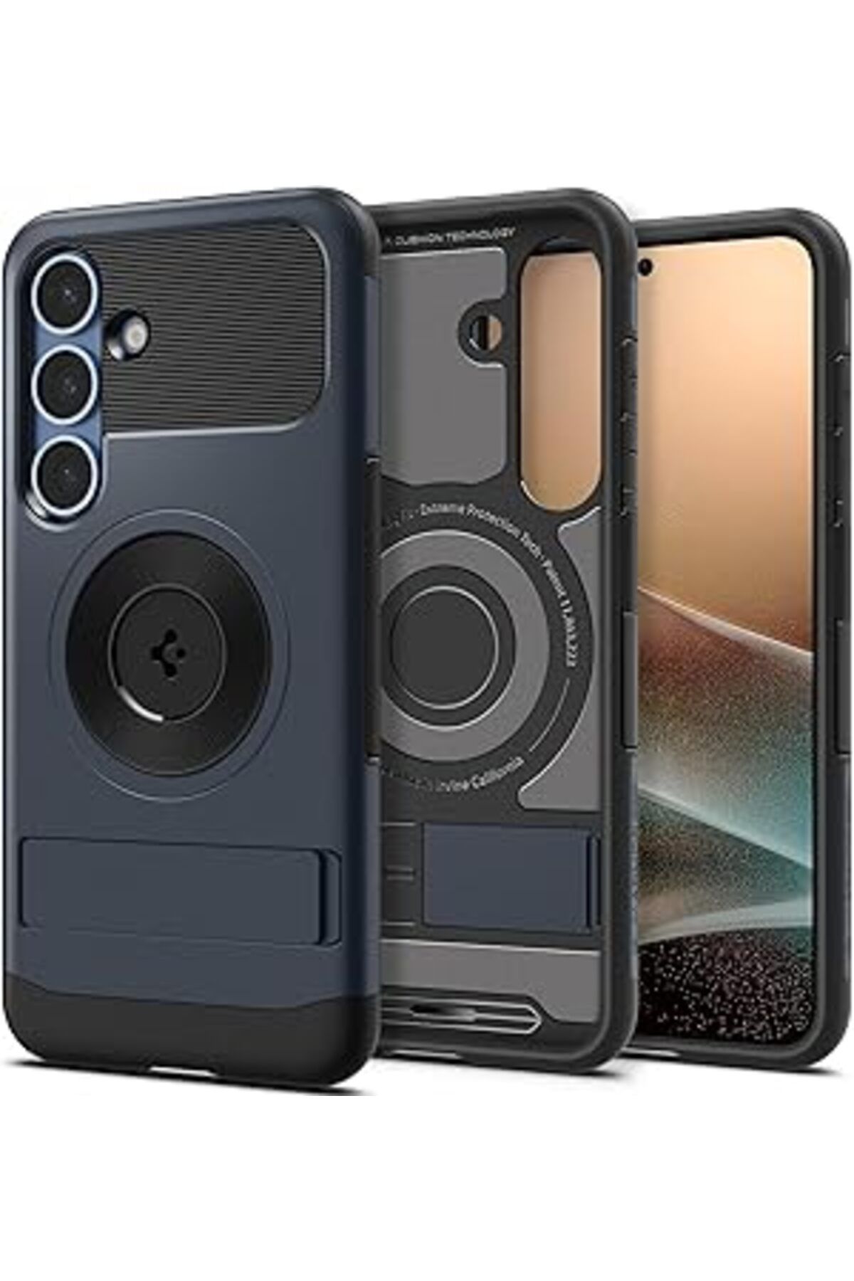 Pazarcan Galaxy S25 Kılıf Slim Armor Magfit Metal Slate - Acs08919