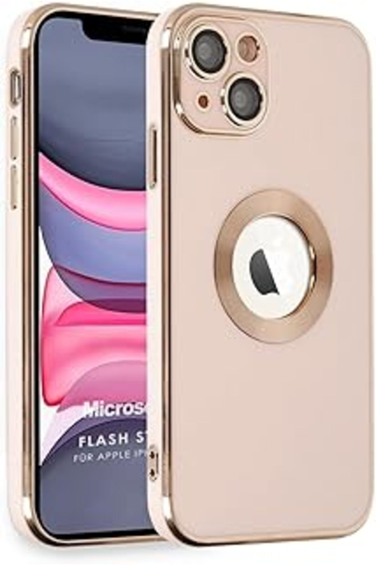 Pazarcan Microsonic Apple Iphone 13 Için Kılıf Flash Stamp Rose Gold [Iphone 13 Ile Uyumlu Kılıf - Rose Gold