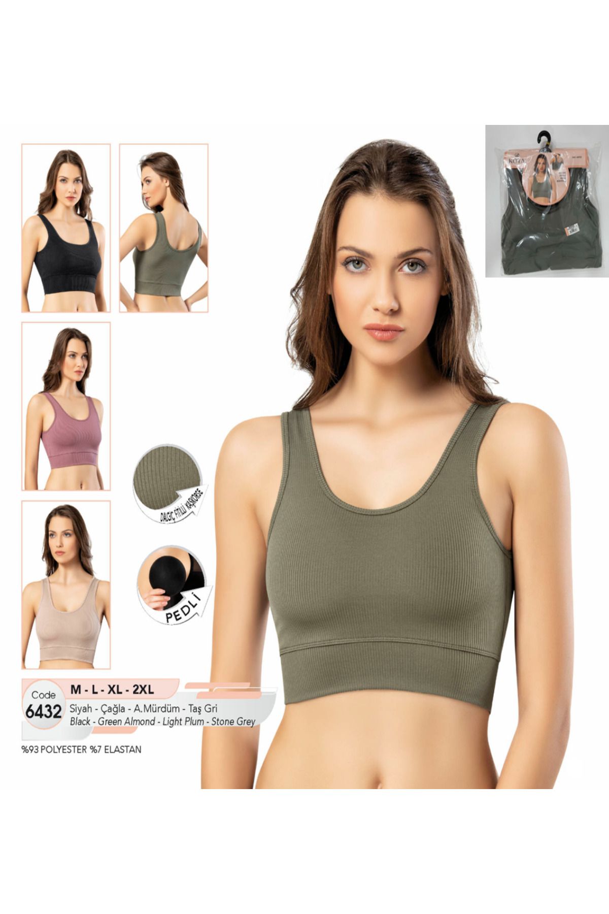 Fily İç Giyim Polyester Kumaş Dalgıç Kaşkorse Sporcu Crop Atlet