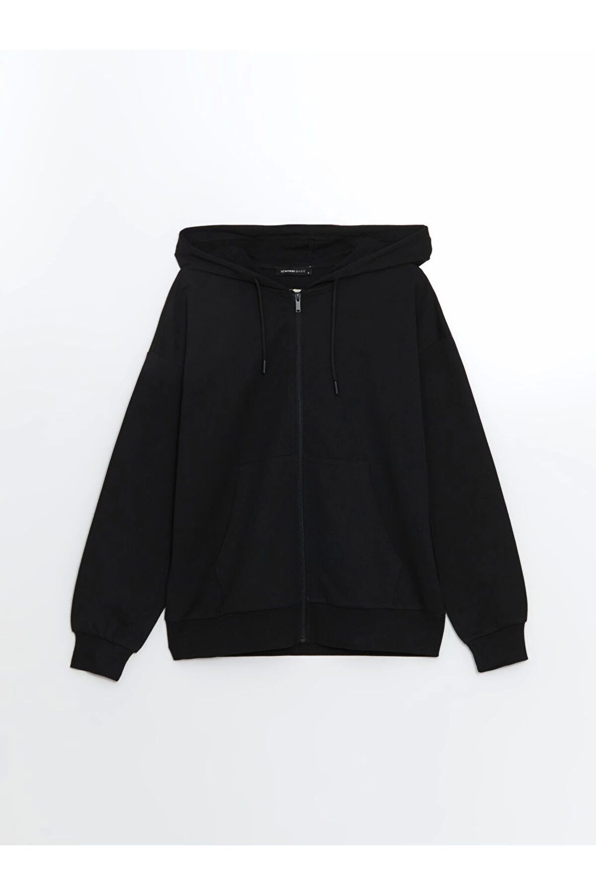 LC Waikiki LCWAIKIKI Yeni Sezon Kapusonlu Oversize Kadin Fermuarli Sweatshirt - S5AT11Z8