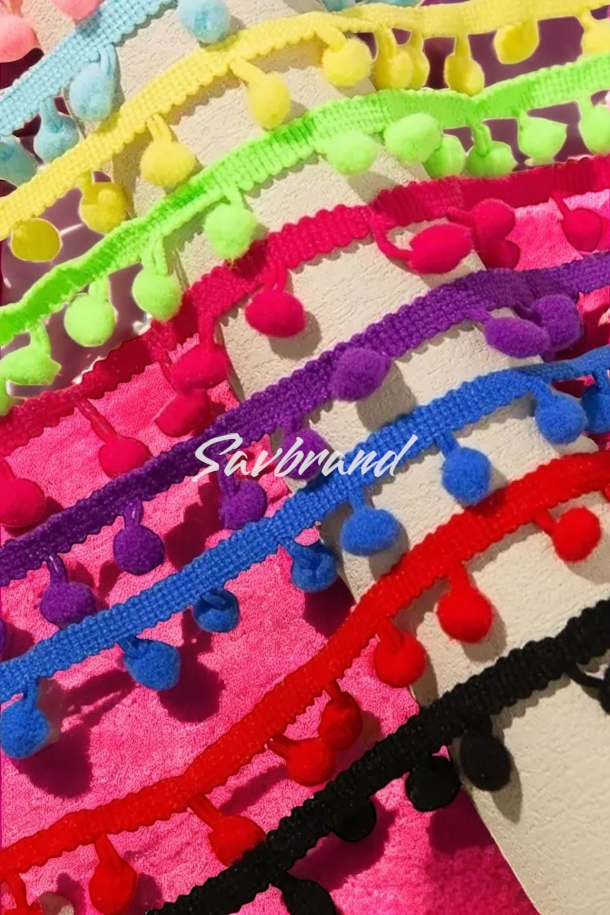 SavBrand Ponpon Şerit 10 Metre