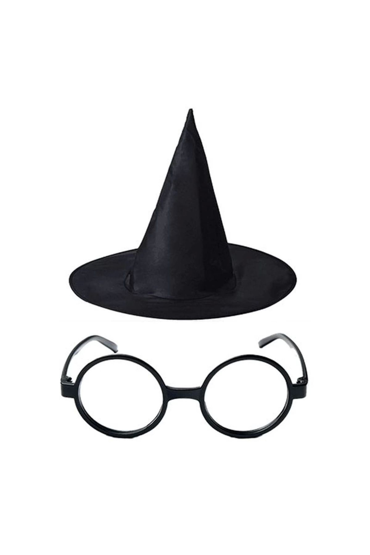 Nemere Harry Potter Büyücü Şapkası ve Harry Potter Büyücü Gözlüğü Siyah Renk