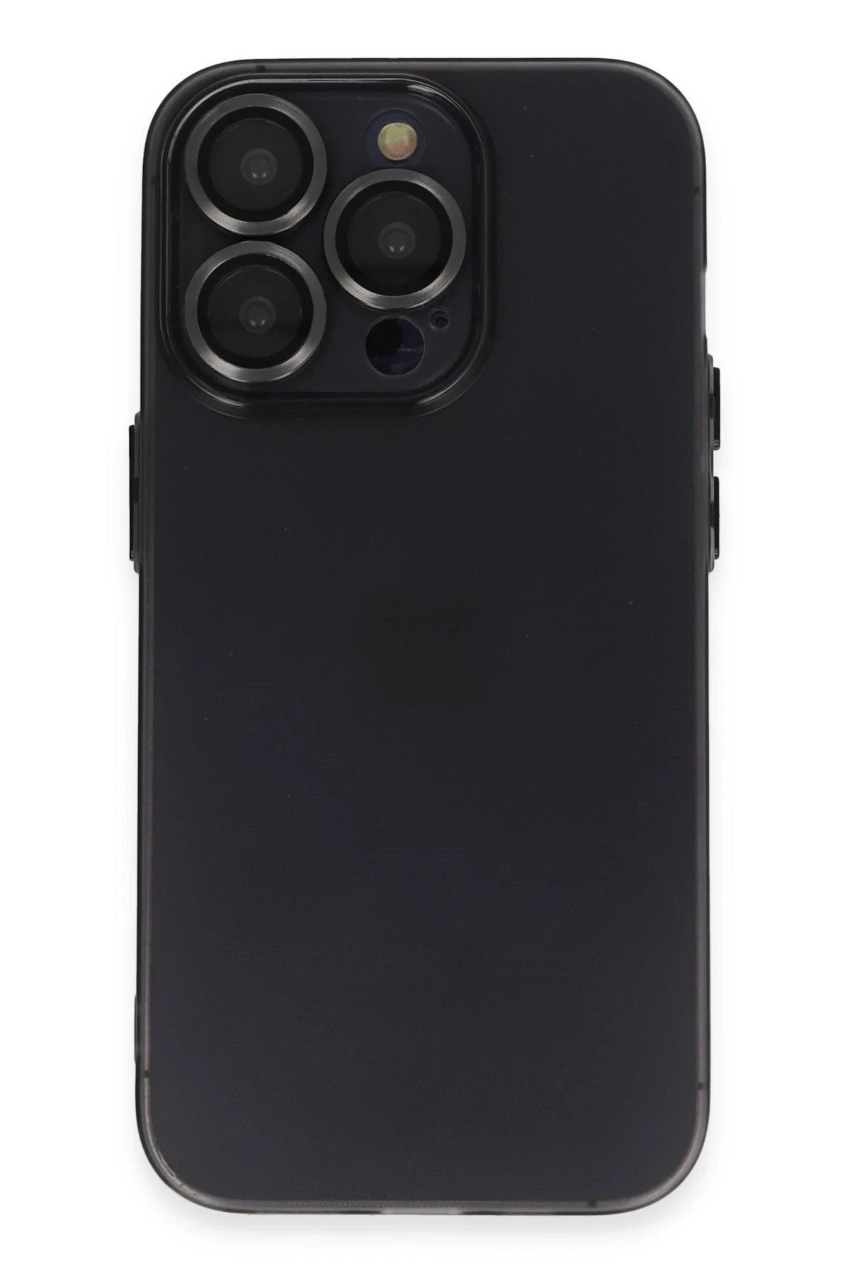 CepteToptan Newface iPhone 13 Pro Max Kılıf Luko Lens Silikon - Siyah