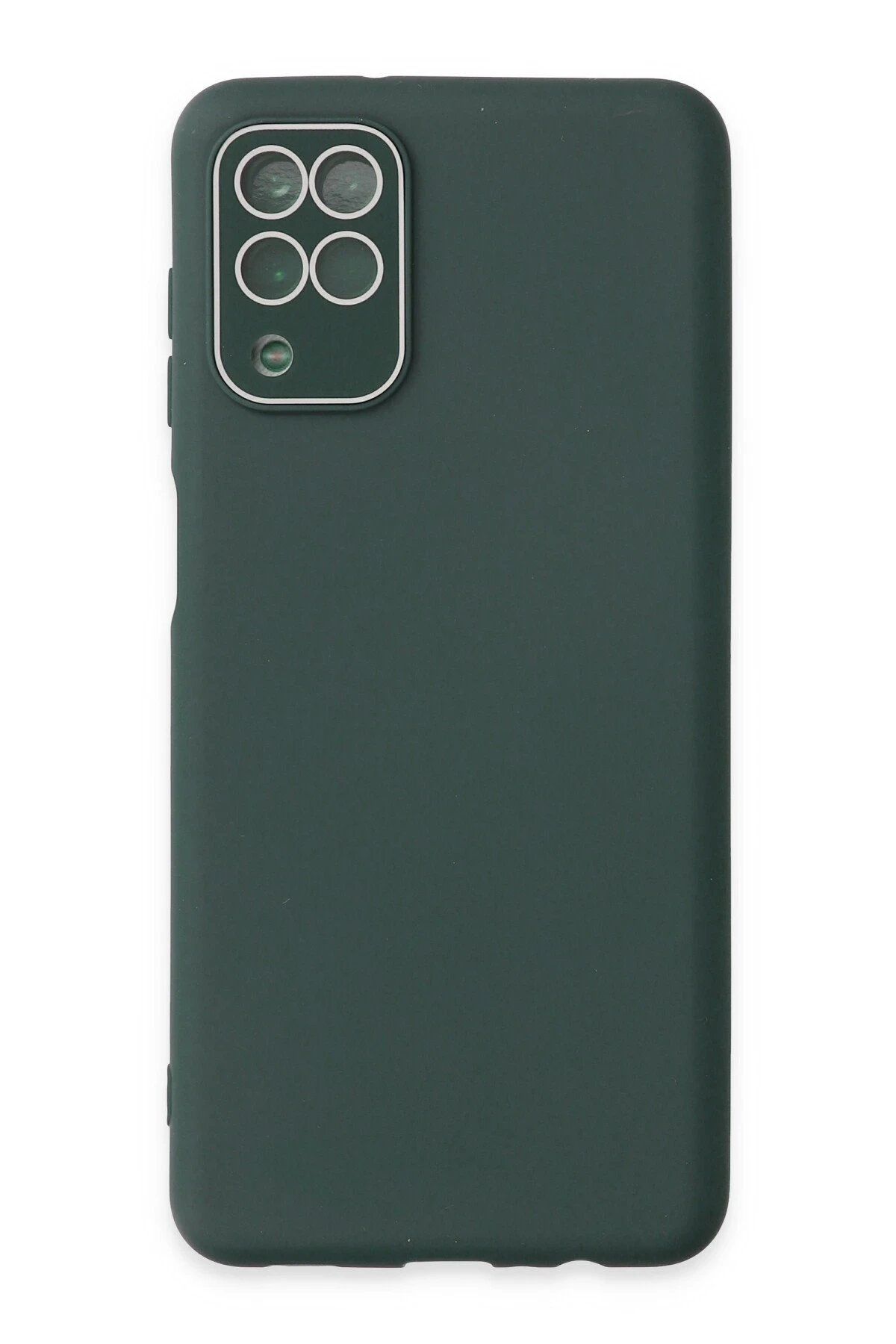 CepteToptan Newface Samsung Galaxy A22 Kılıf Lansman Glass Kapak - Koyu Yeşil